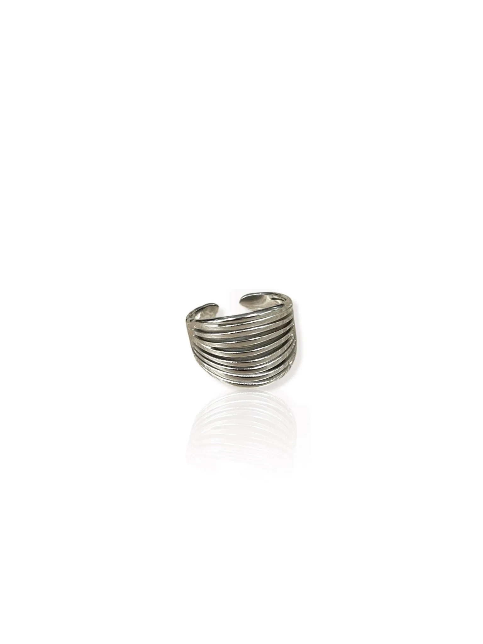 Anillo aberturas plateado - Image 2