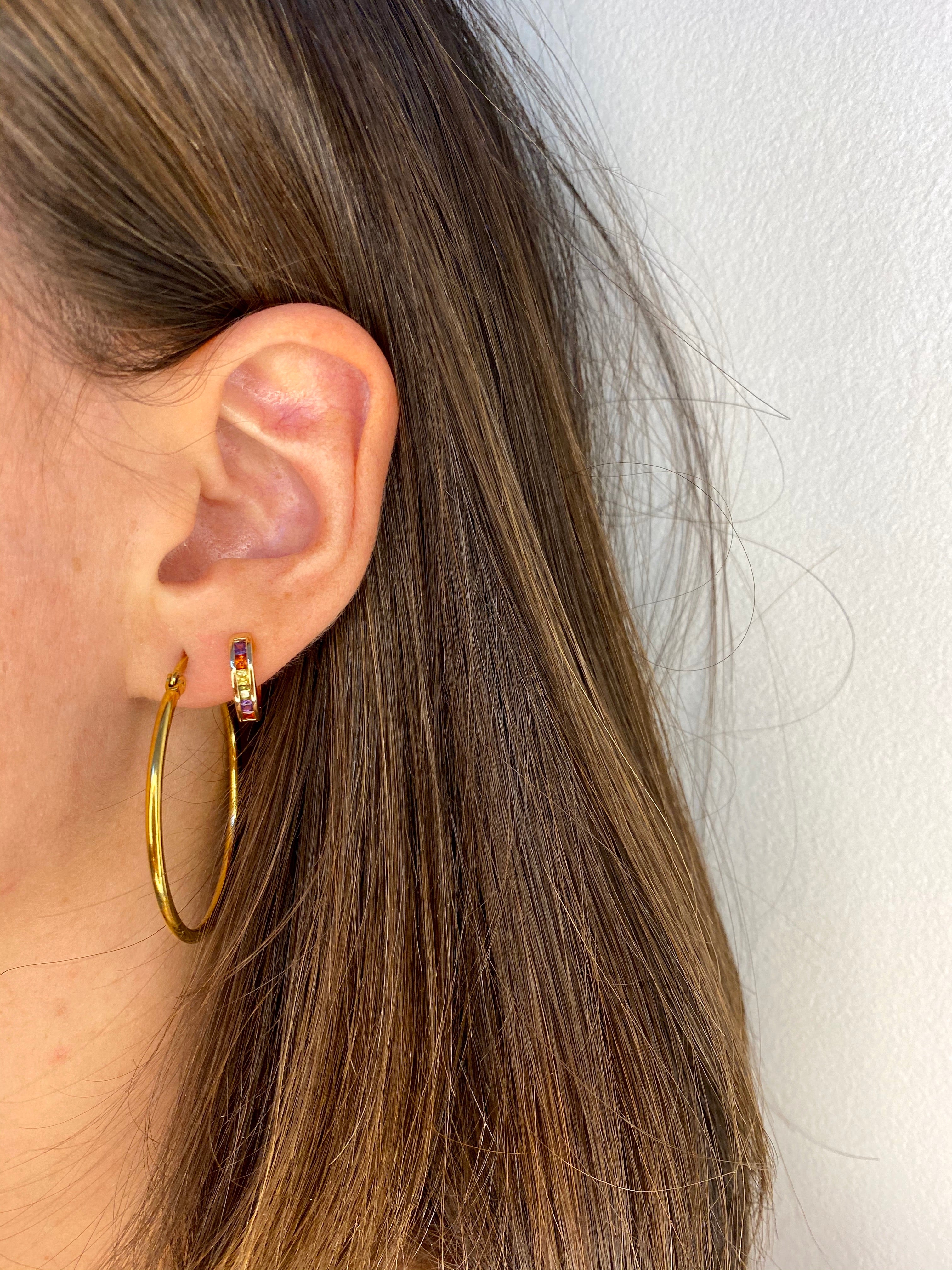 Pendientes aros dorados - Image 2