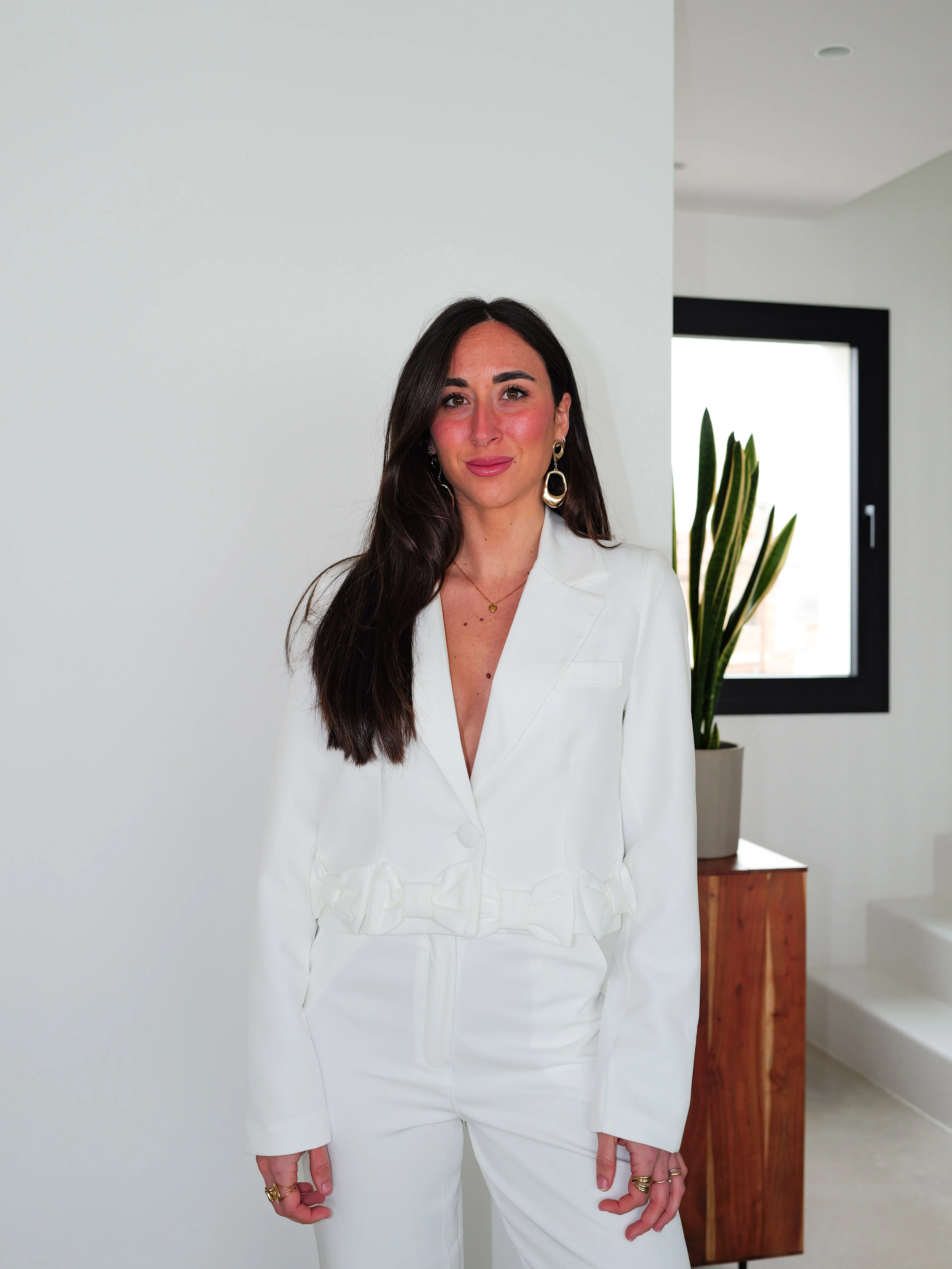 Blazer crop detalle lazo blanco - Image 3