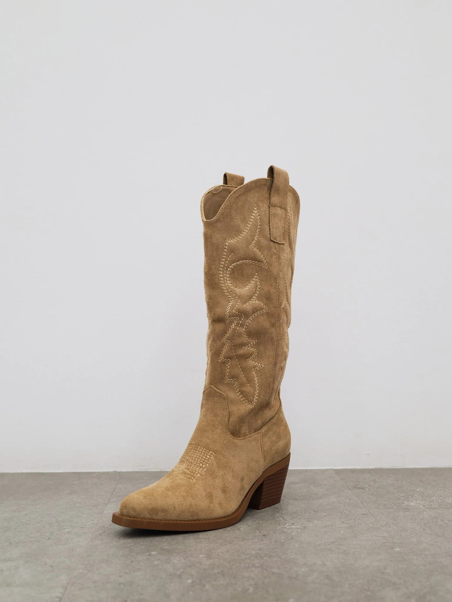 Bota punta cowboy beige - Image 3