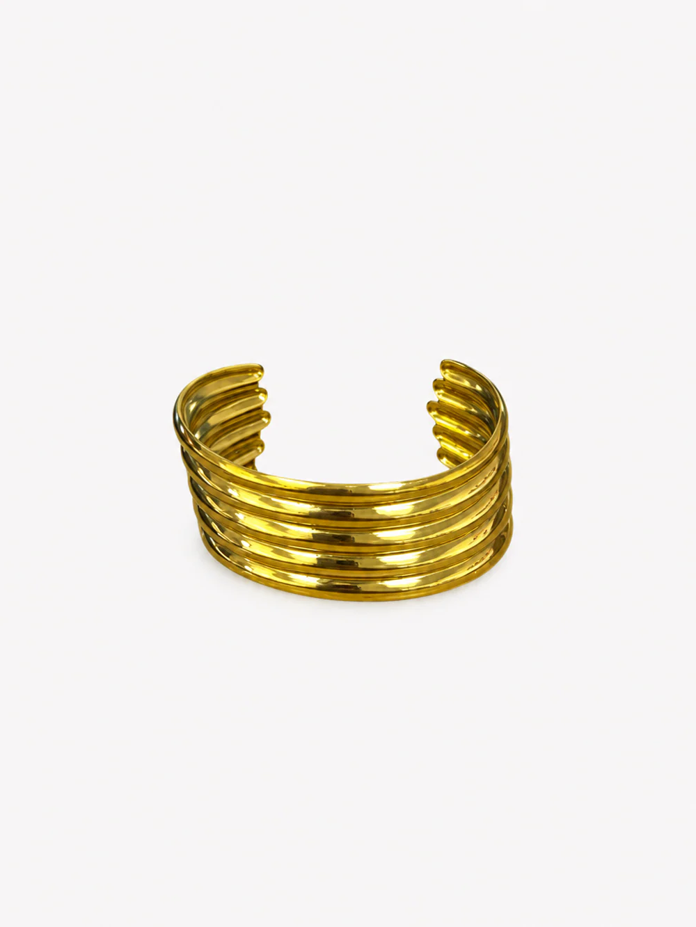 Brazalete aros asimétrico dorado