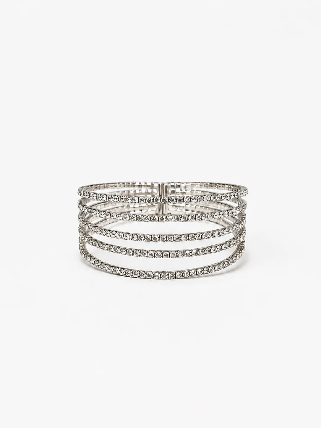 Brazalete aros brillos plata - Image 2