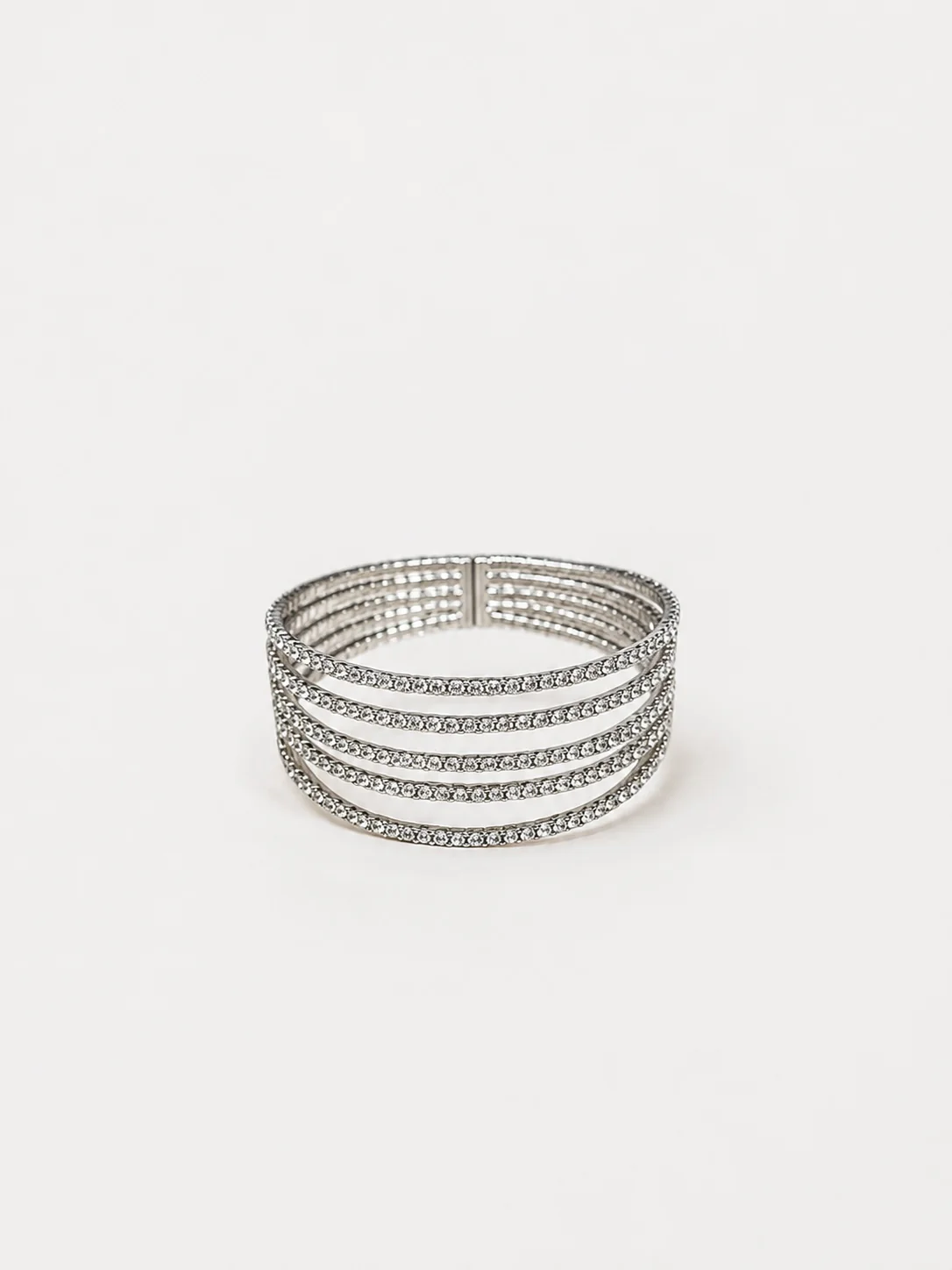 Brazalete aros brillos plata - Image 3