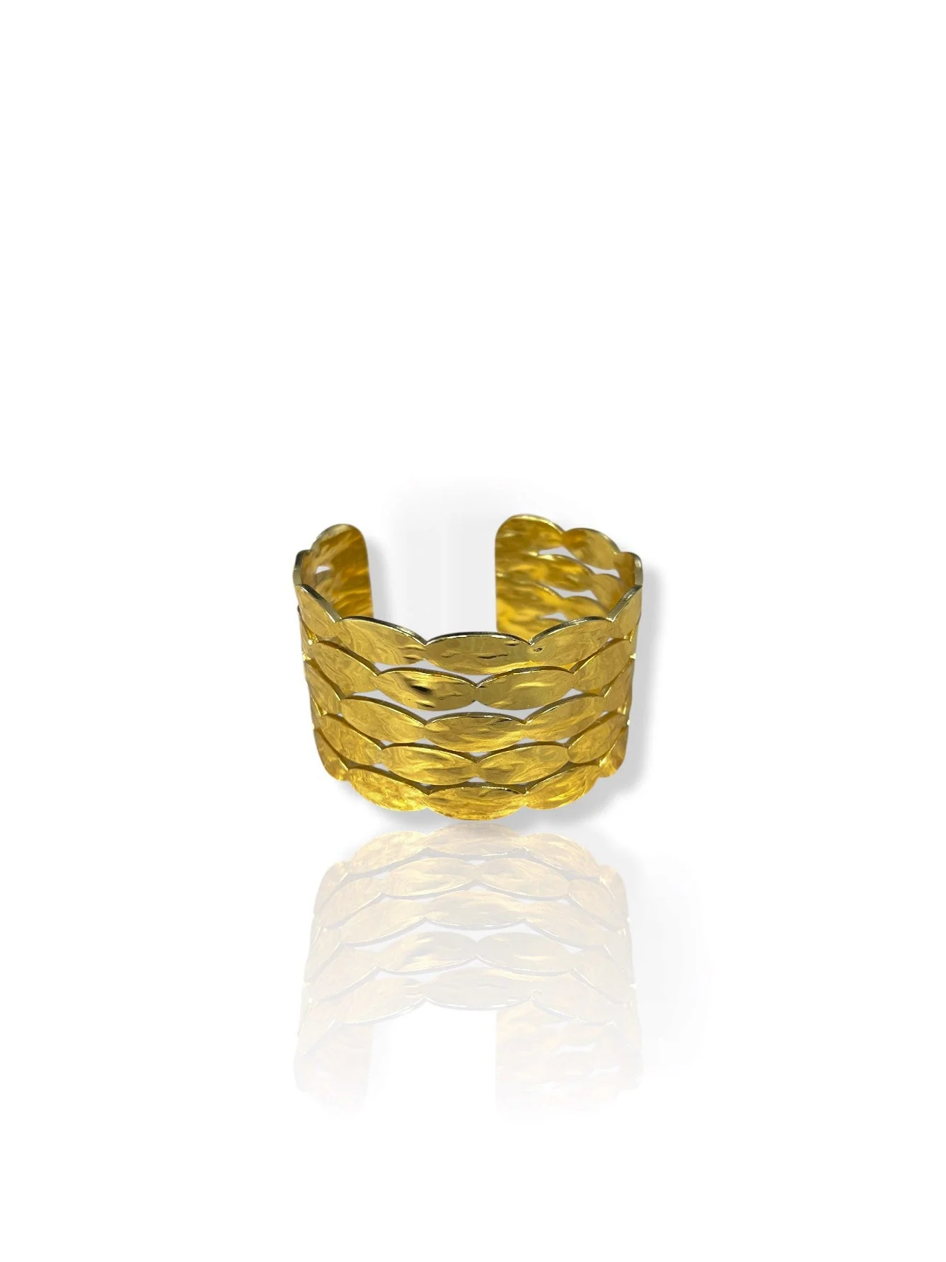 Brazalete cadena óvalos dorados - Image 2