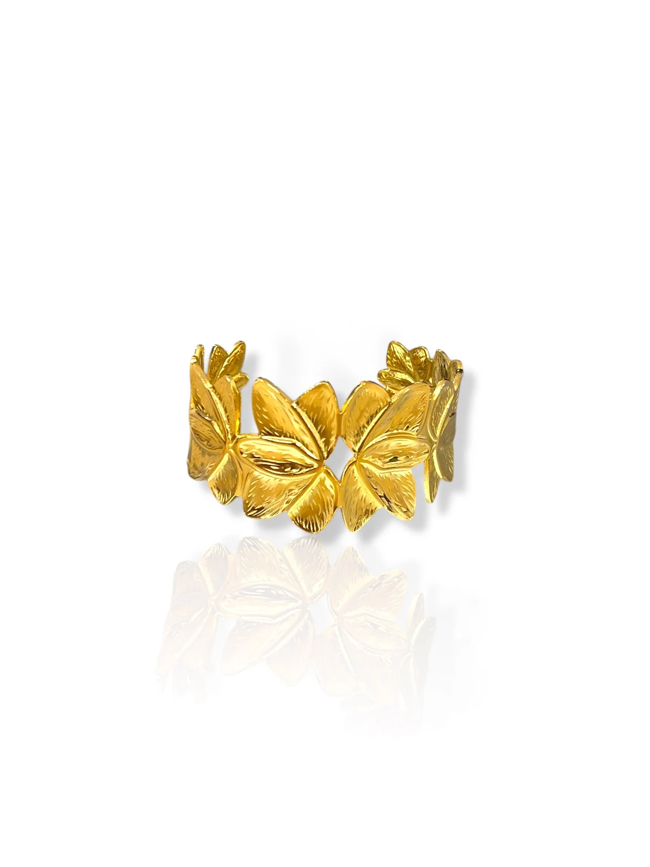 Brazalete efecto flor dorado - Image 2