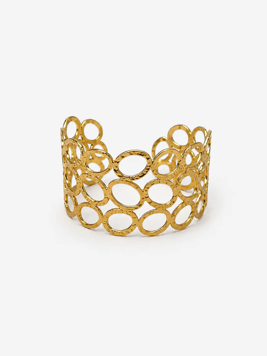 Brazalete óvalos picados dorado - Image 2