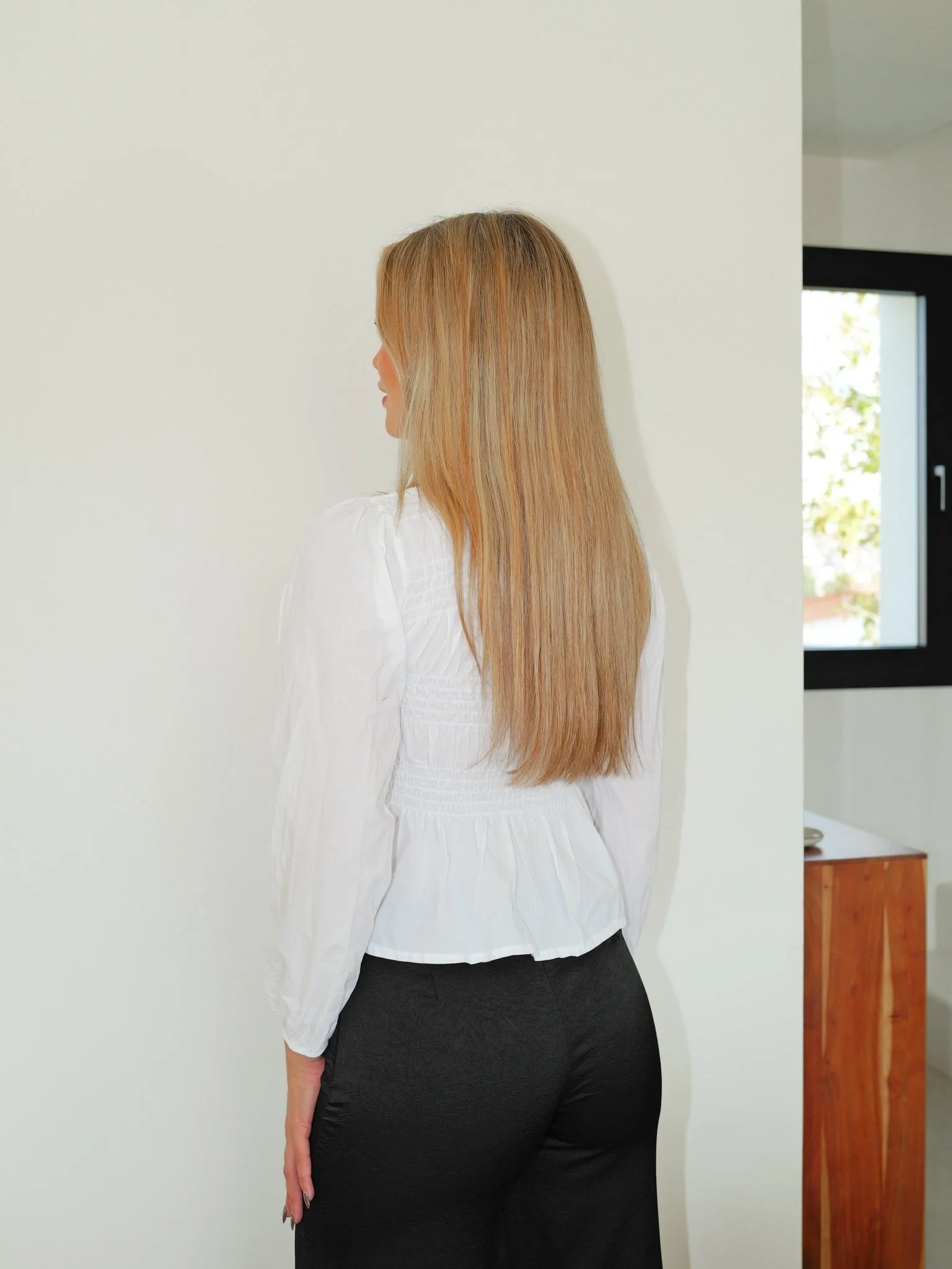 Camisa cuello volantito blanco - Image 4