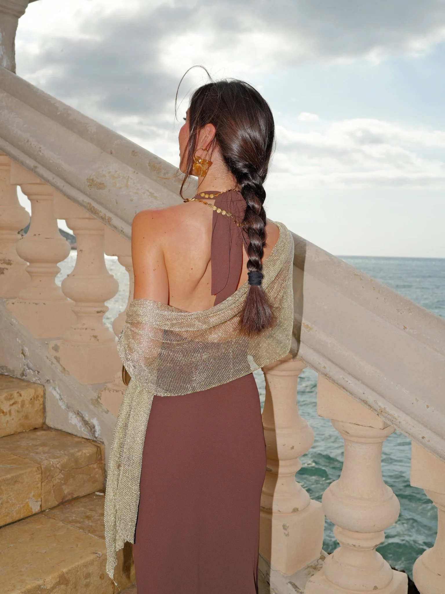 Chal efecto metalizado dorado - Image 3