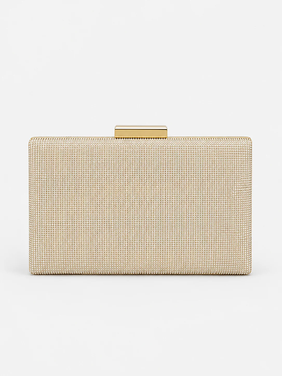 Clutch brillitos rectángulo dorado - Image 2