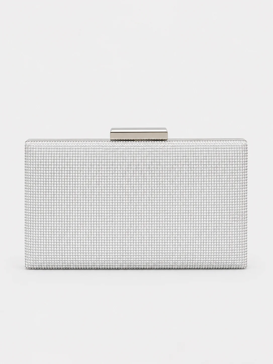 Clutch brillitos rectángulo plata - Image 2
