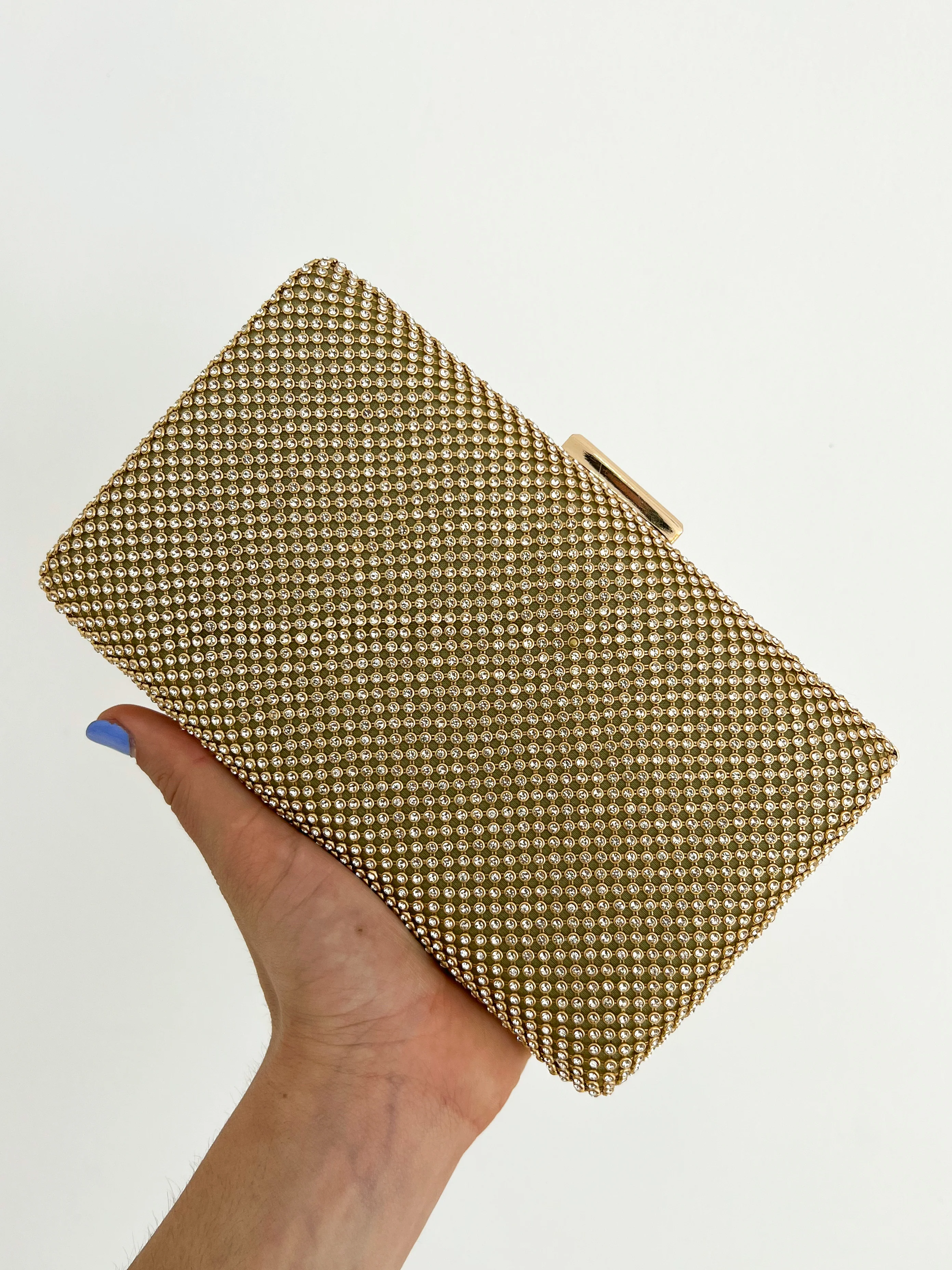 Clutch brillos dorado efecto - Image 4