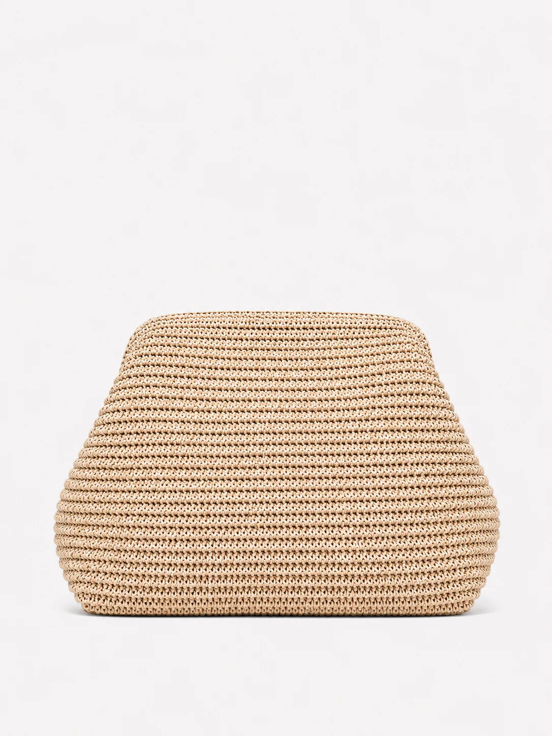 Clutch entrelazado rafia beige - Image 2