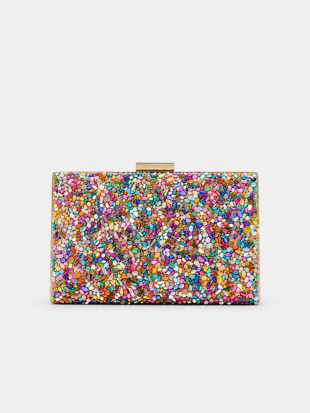 Clutch piedras colores dorado - Image 2