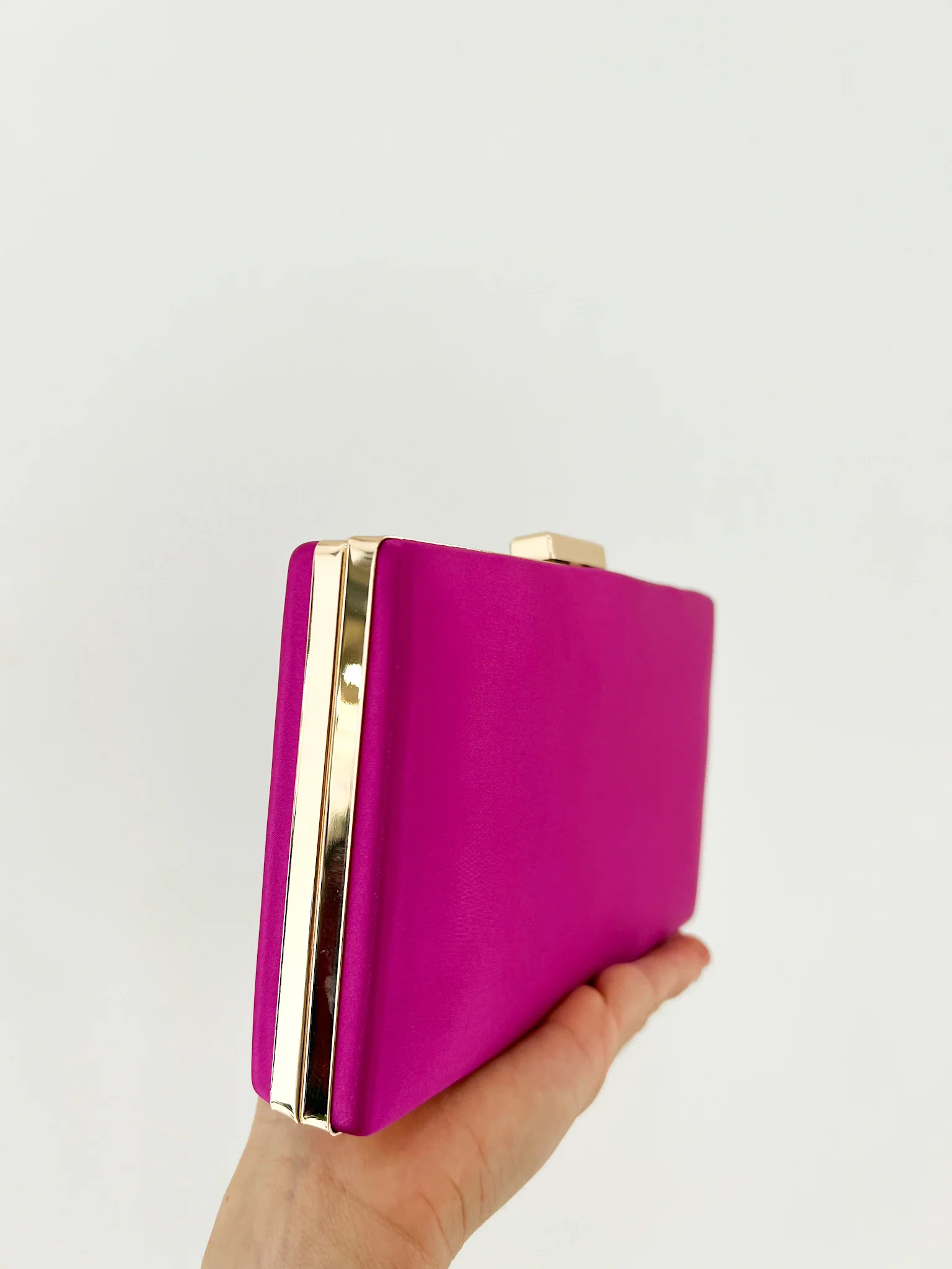 Clutch satinado rosa - Image 5