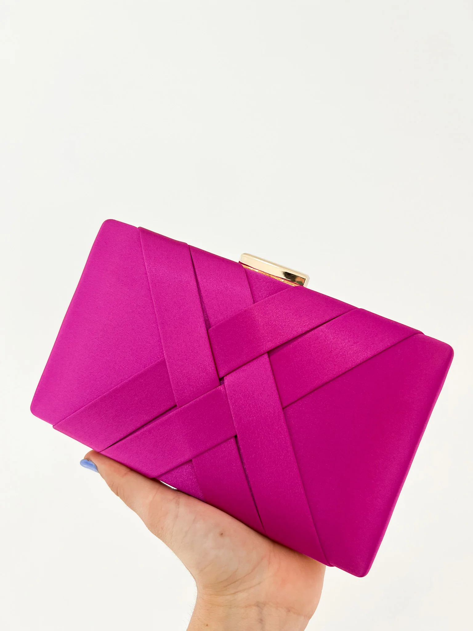 Clutch satinado rosa - Image 6