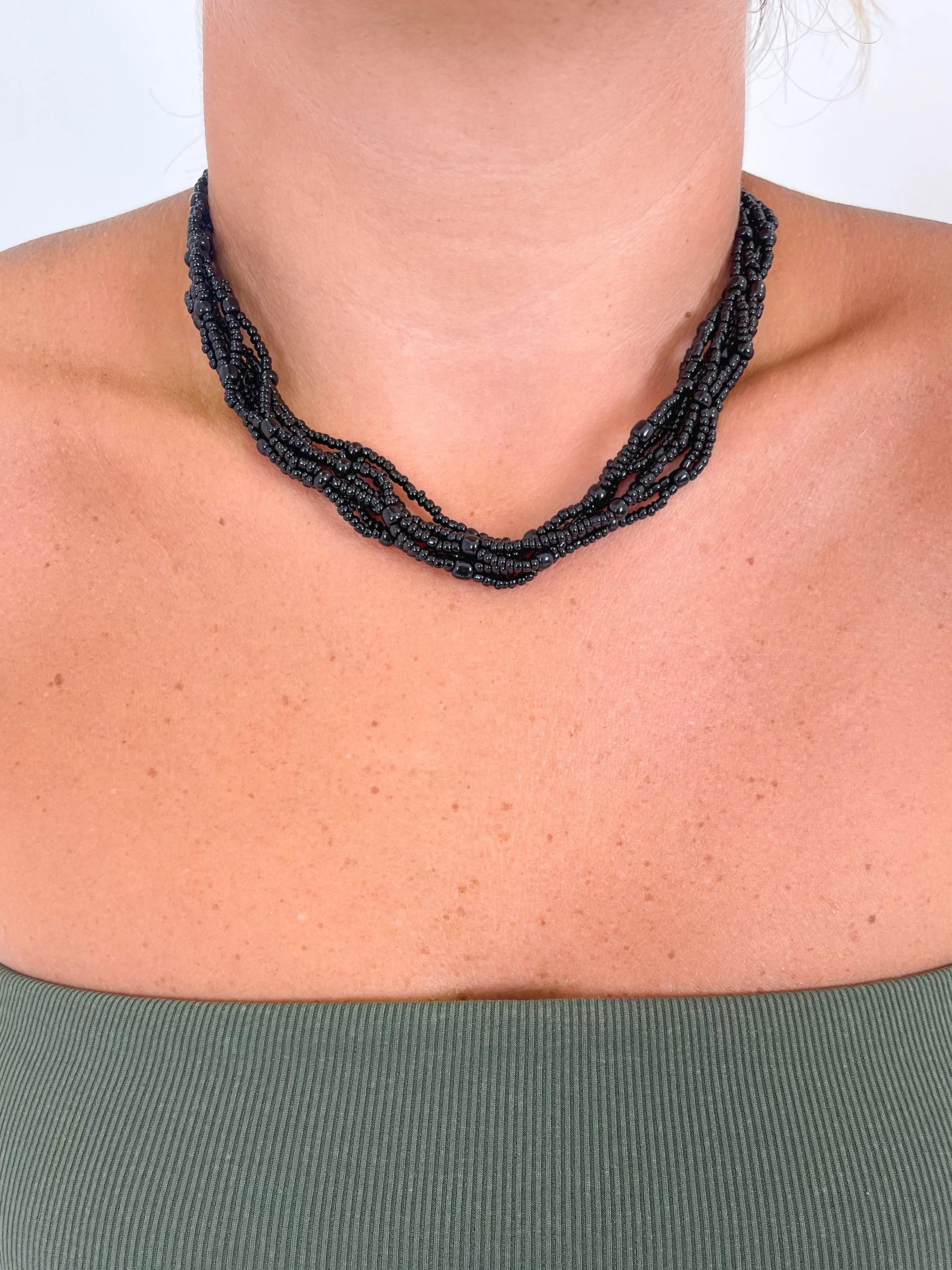 Collar multi perlas negras - Image 3