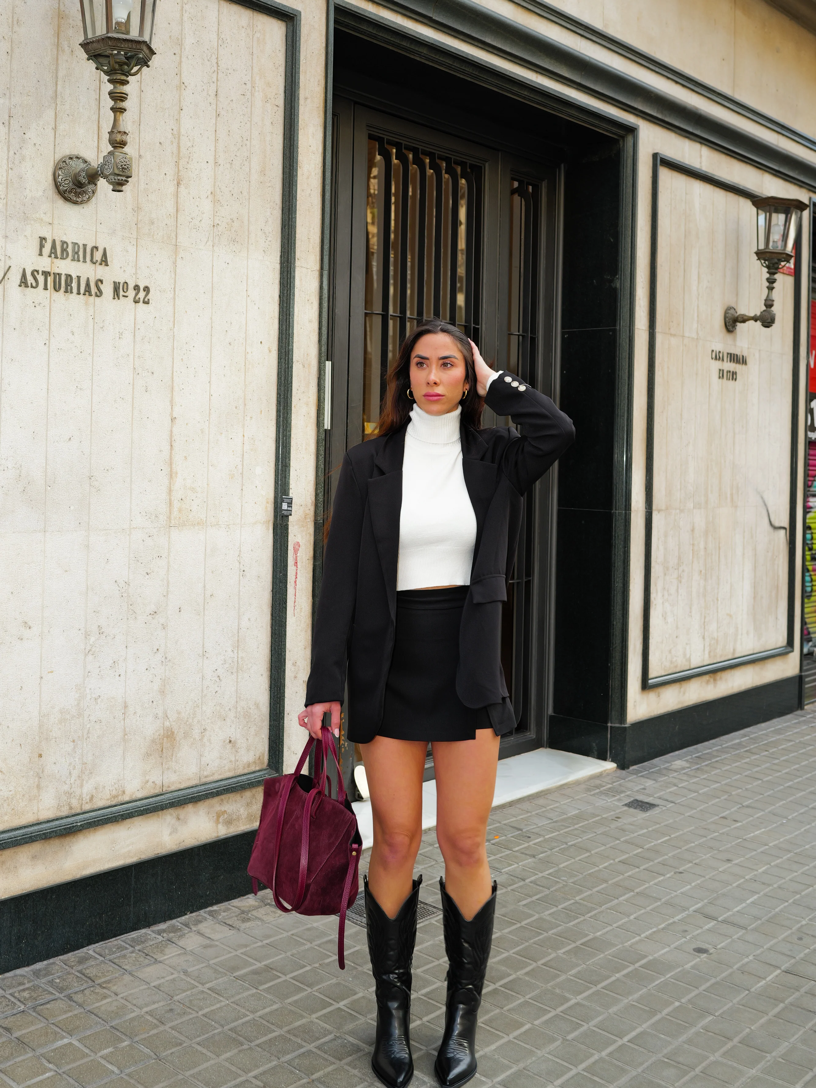 Jersey crop cuello alto blanco - Image 5