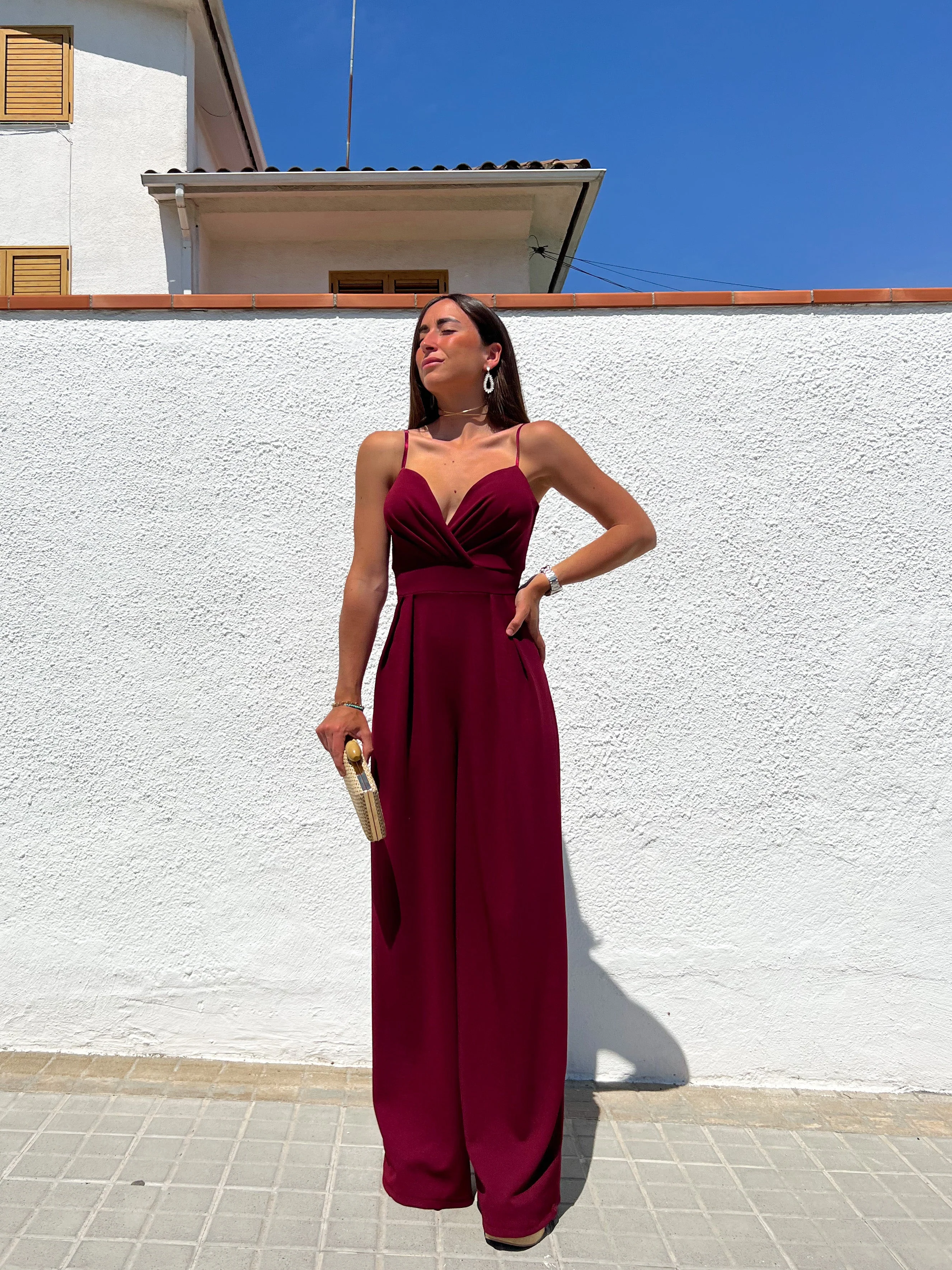 Mono crepe corazón vino - Image 3