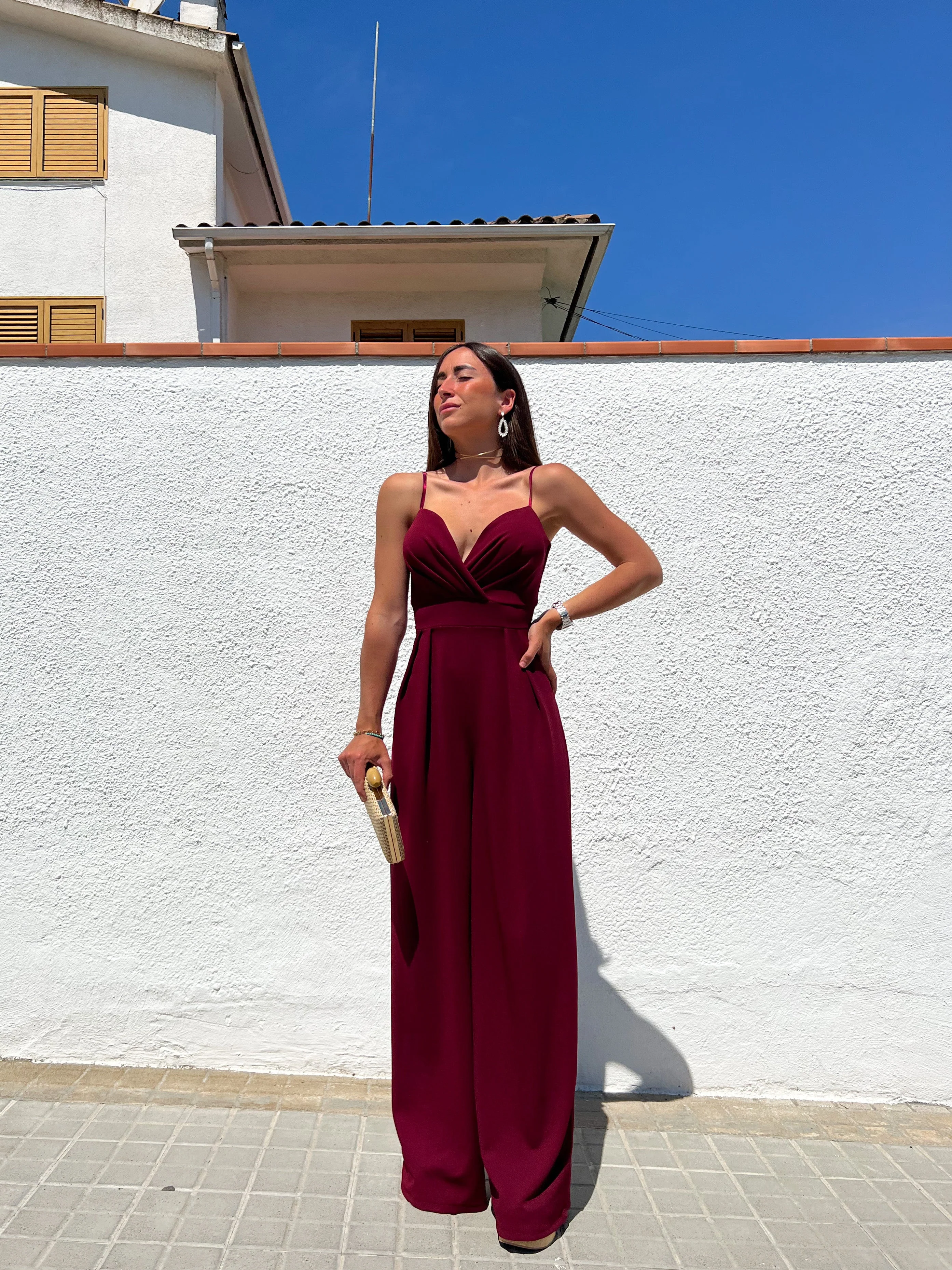 Mono crepe corazón vino - Image 5