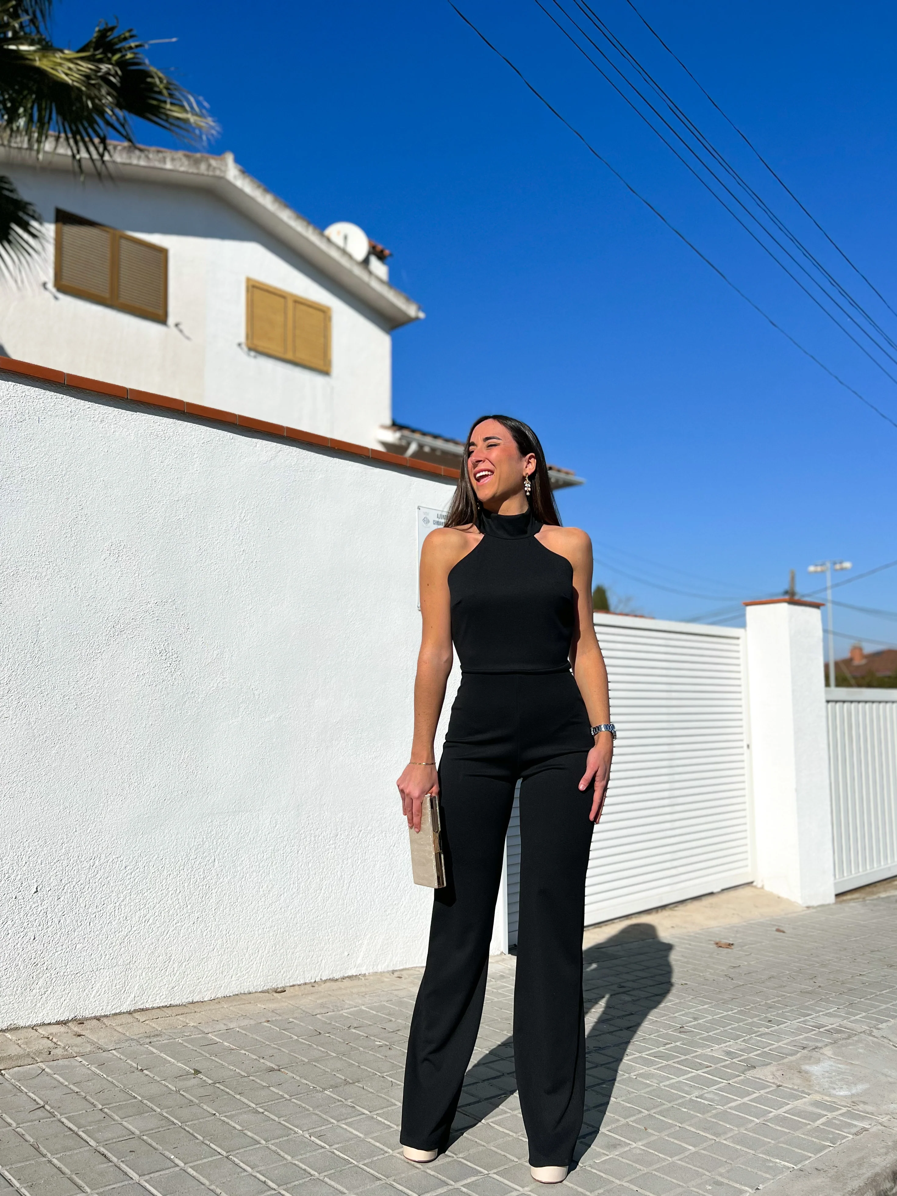 Mono halter crepe negro - Image 5