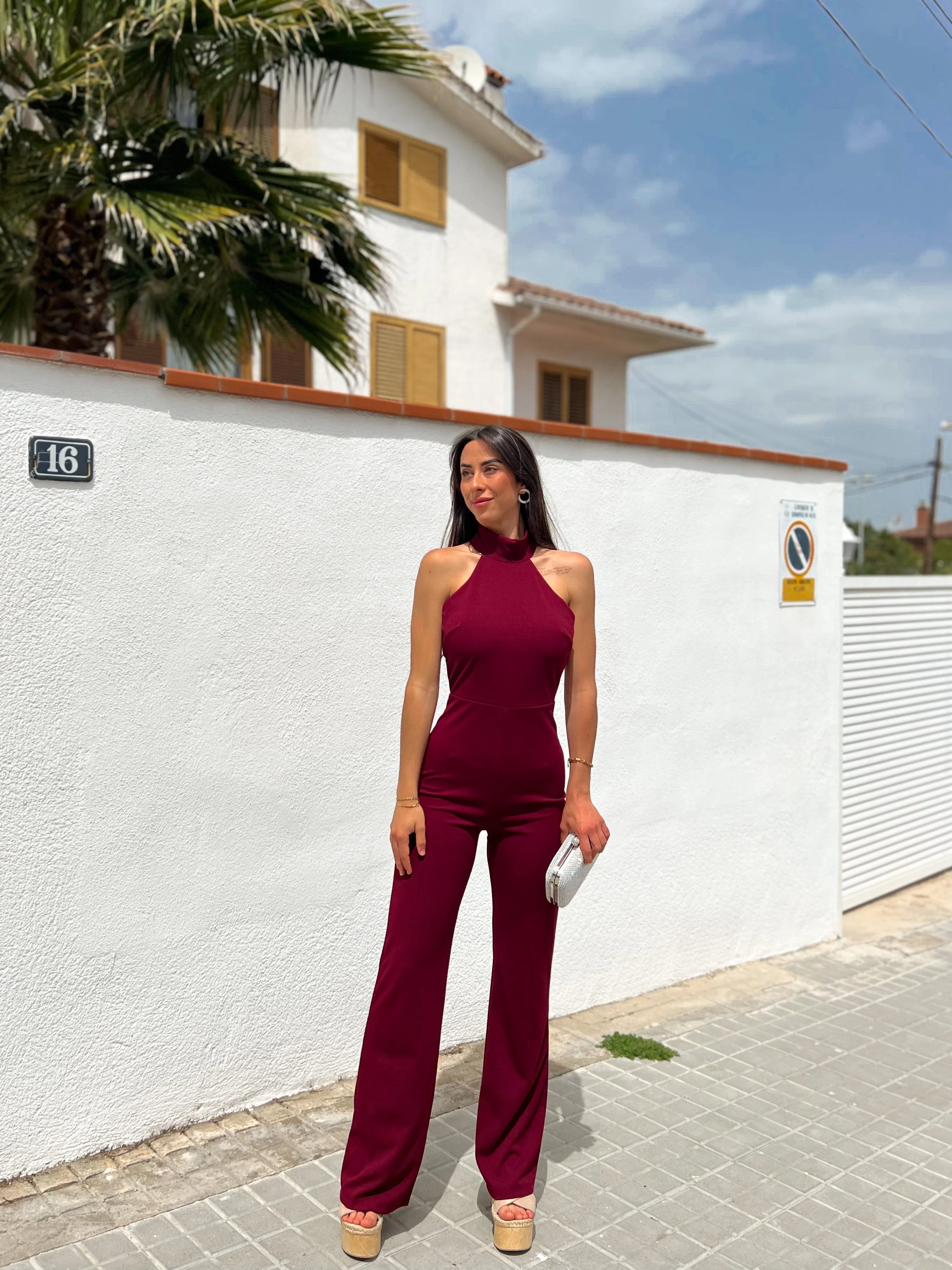 Mono halter crepe vino - Image 3