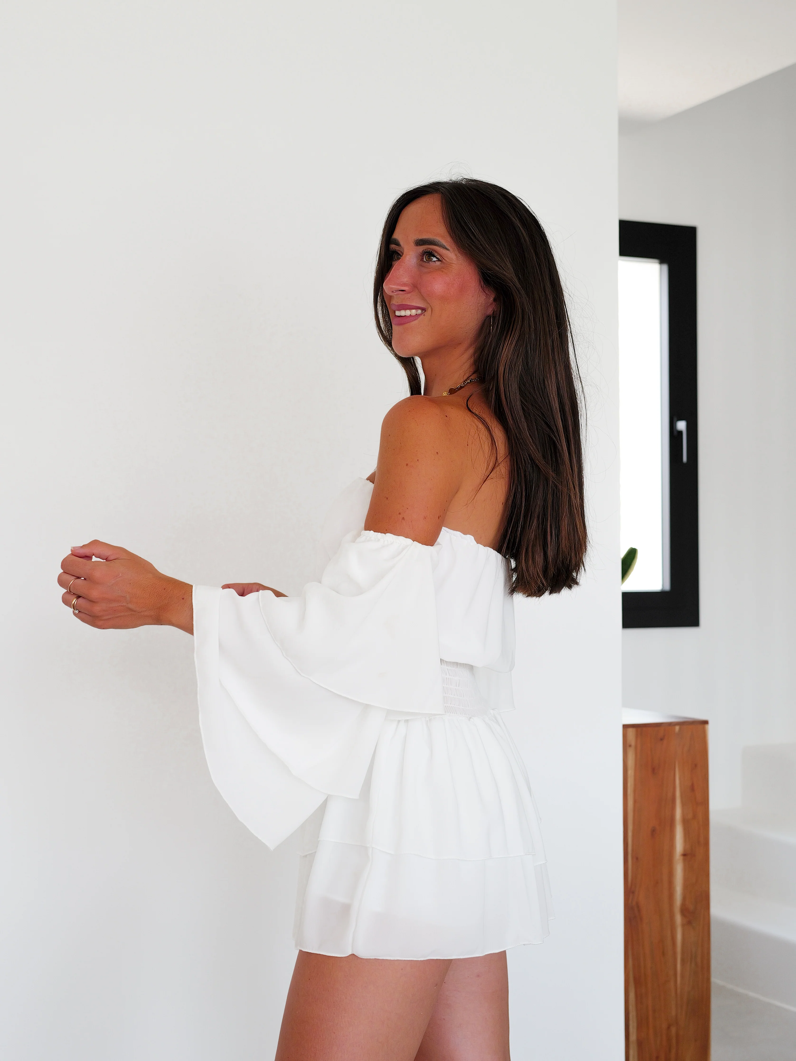 Mono mini romántico blanco - Image 5
