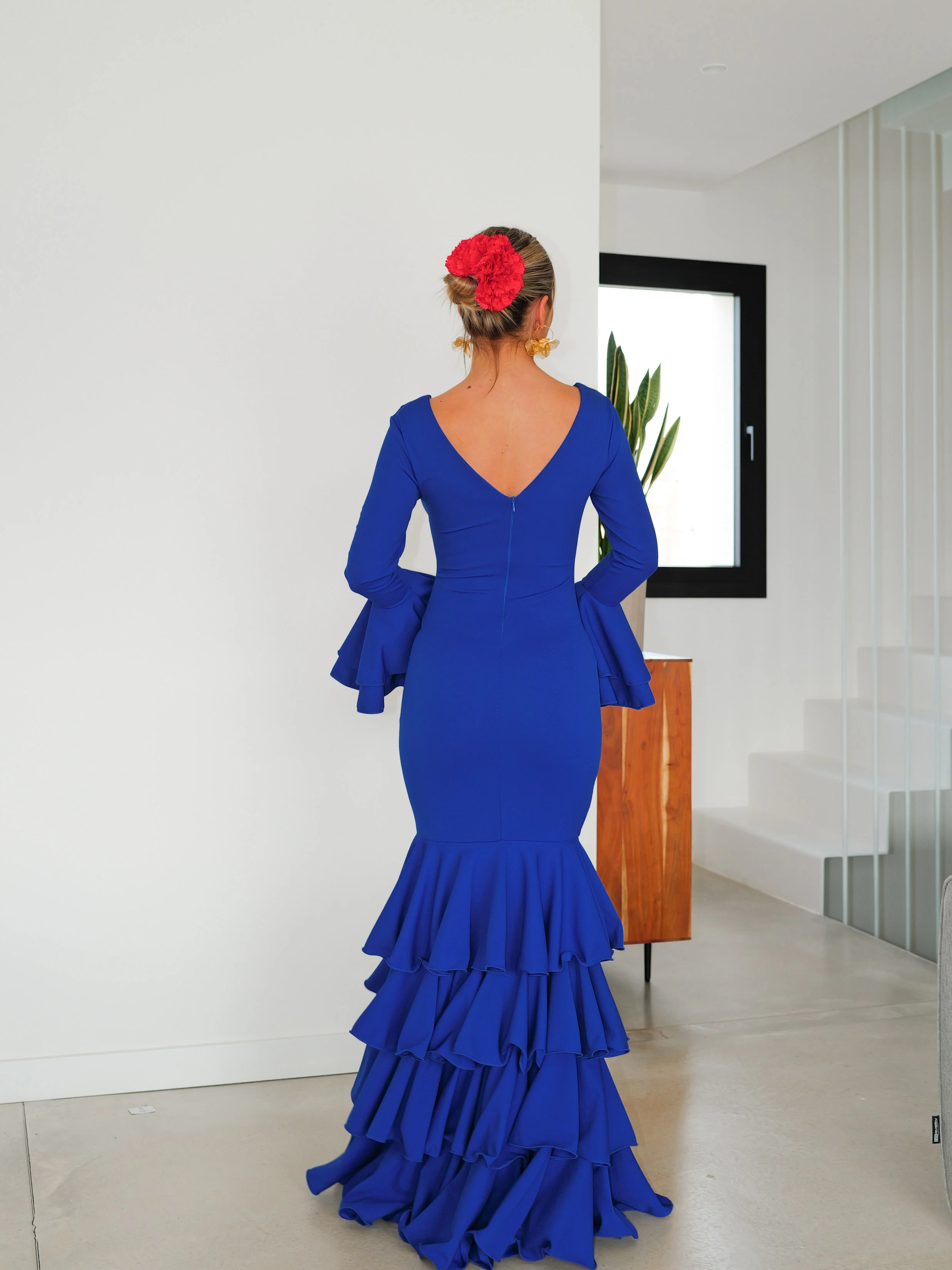 Traje flamenca volantes azul - Image 4