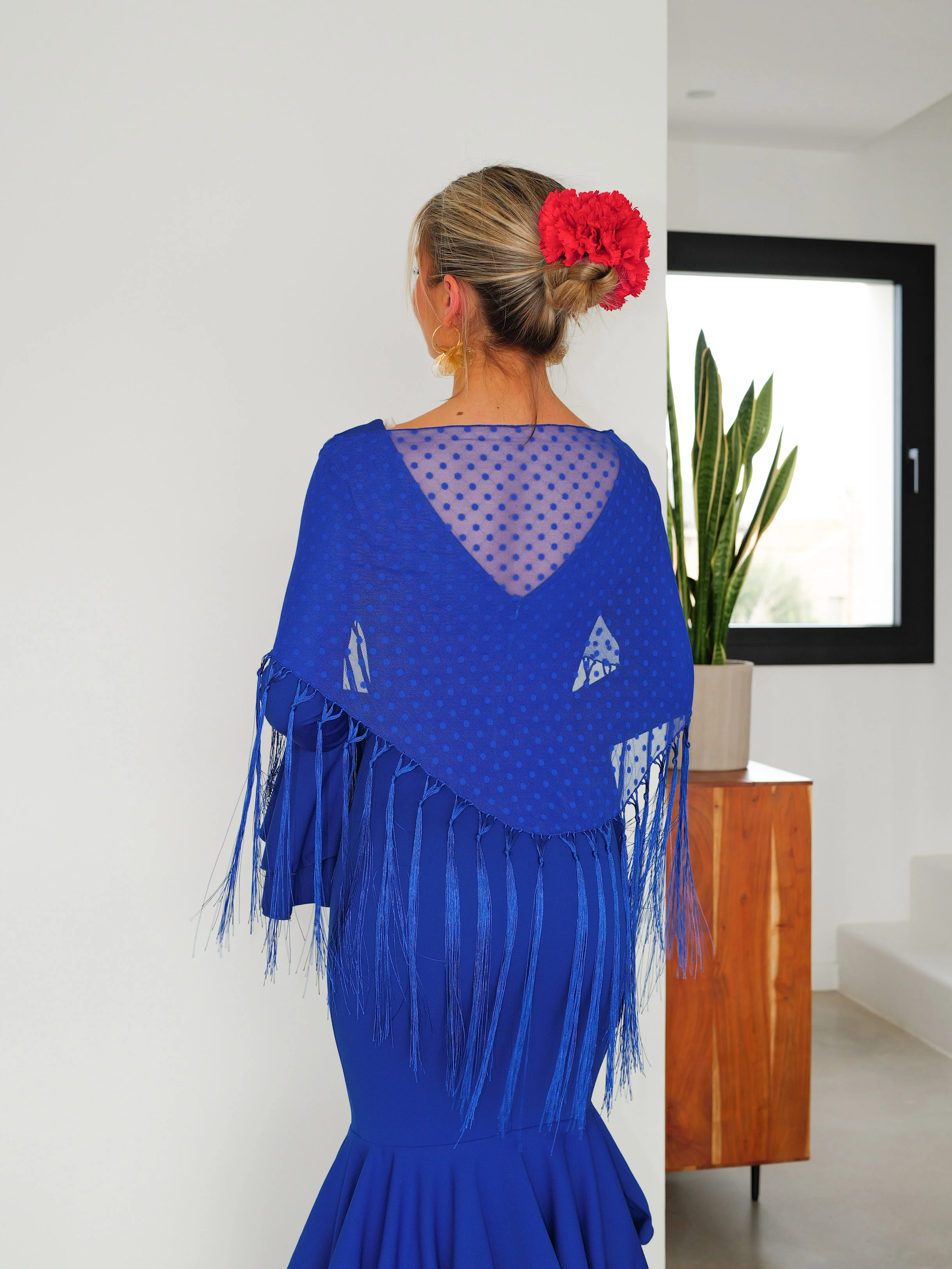 Traje flamenca volantes azul - Image 8
