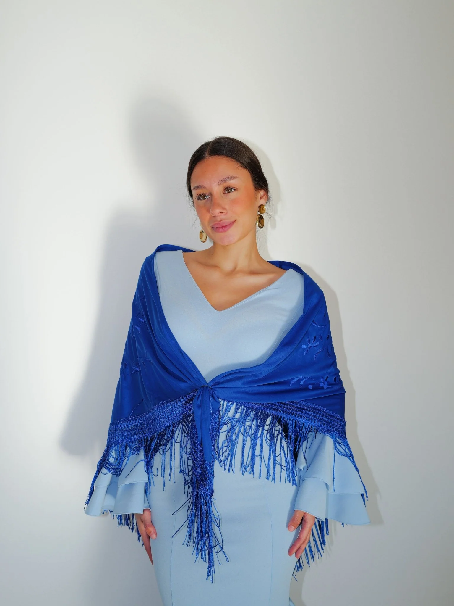 Traje flamenca volantes celeste - Image 11