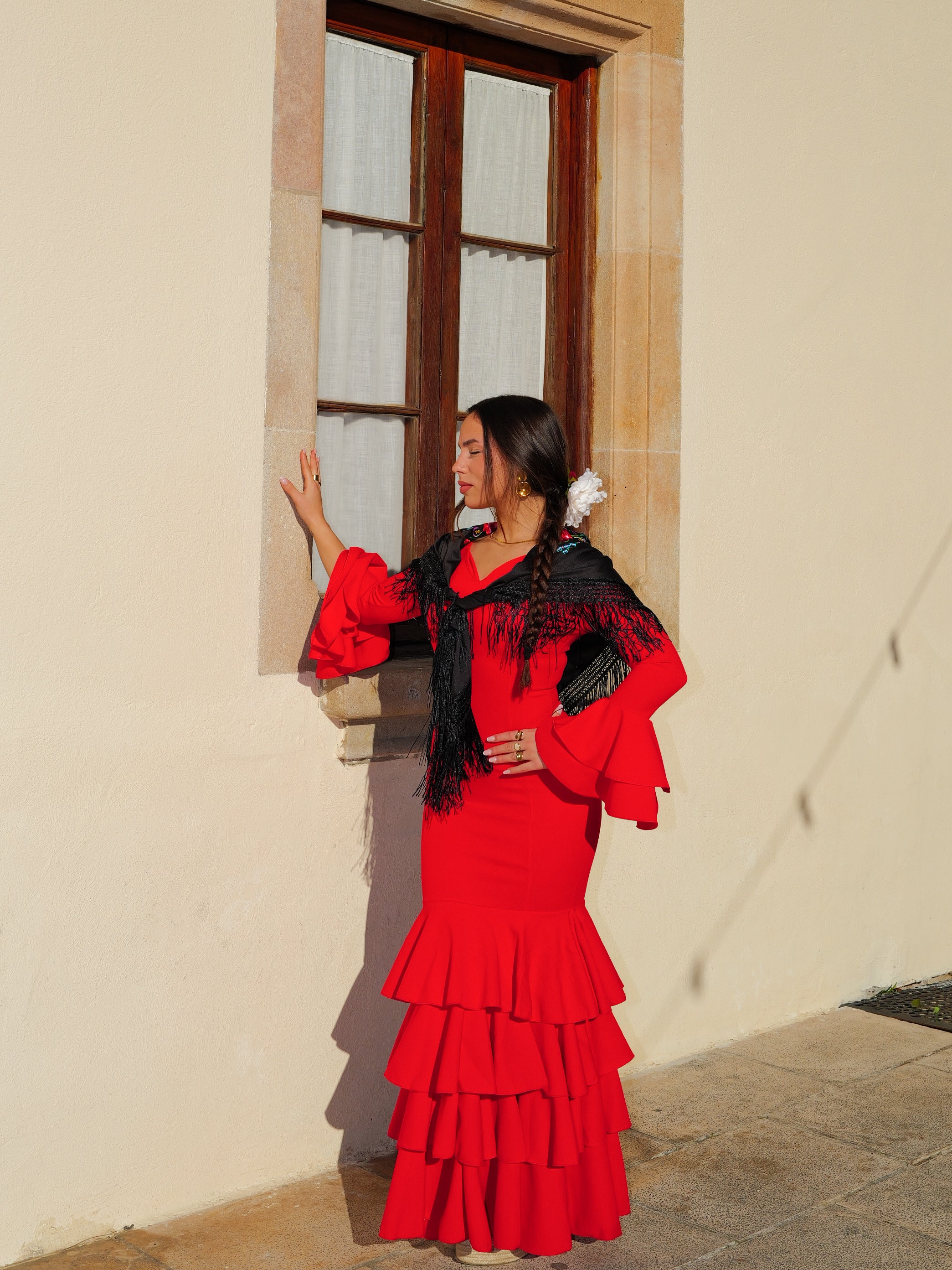 Traje flamenca volantes rojo - Image 4