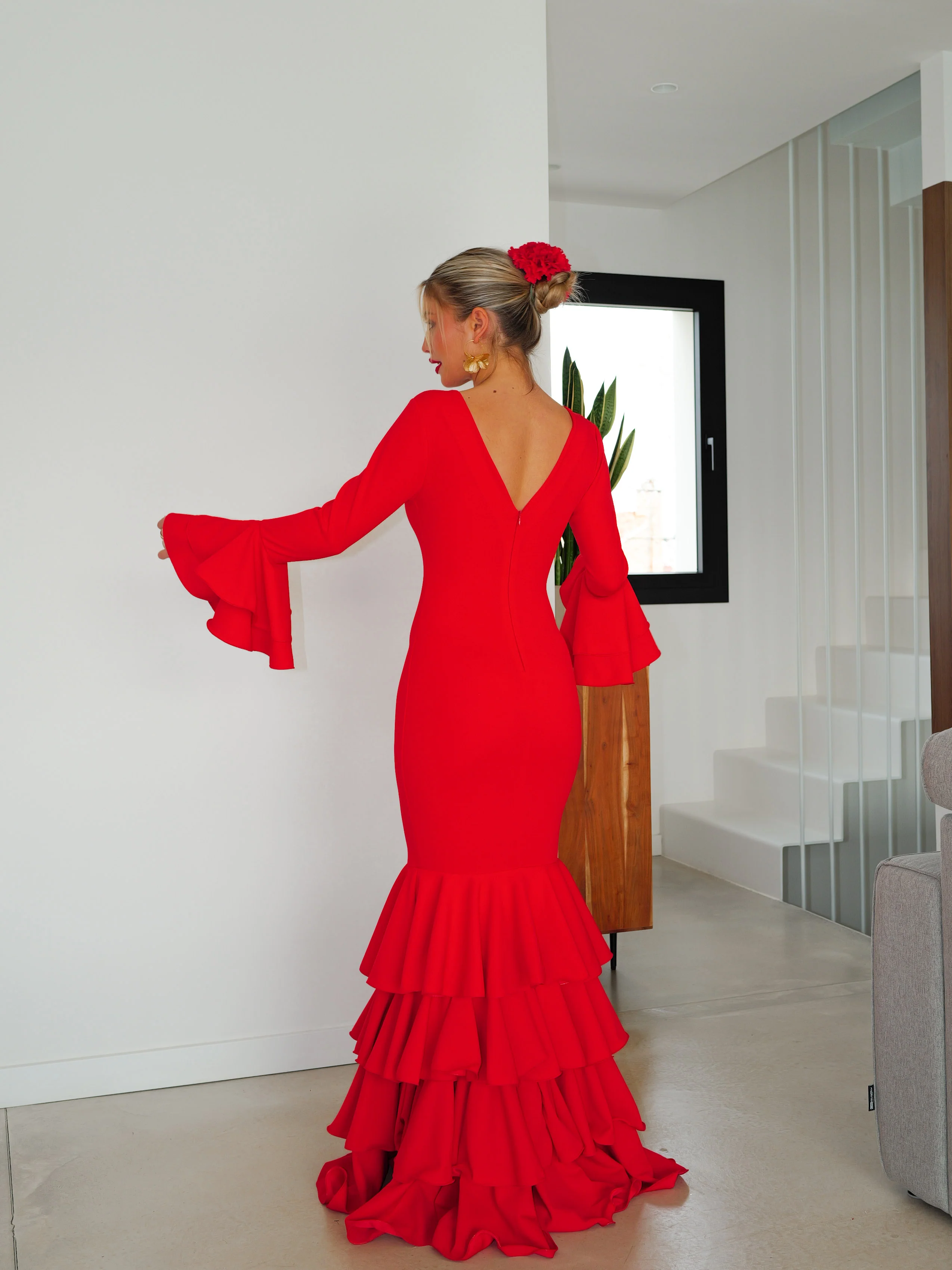 Traje flamenca volantes rojo - Image 5