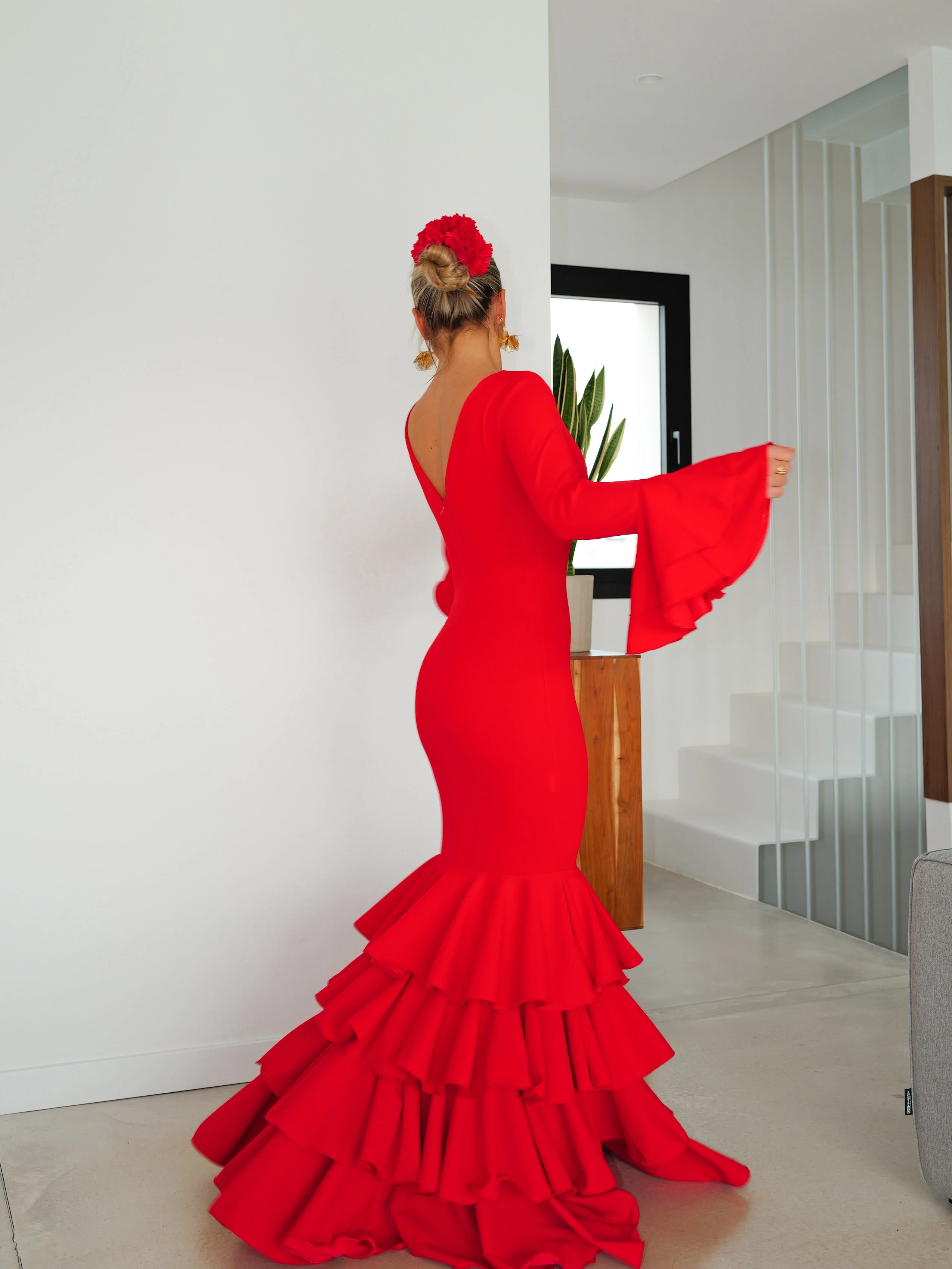 Traje flamenca volantes rojo - Image 7