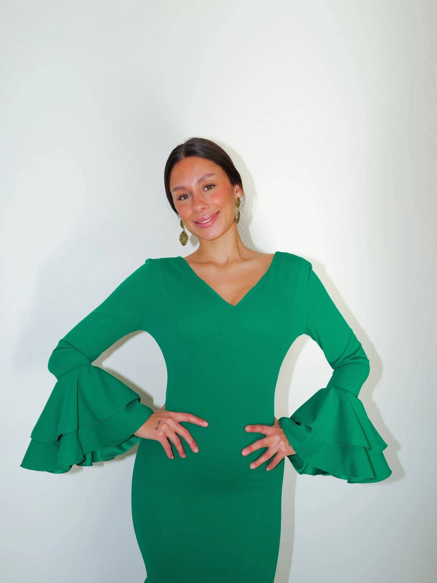 Traje flamenca volantes verde - Image 11