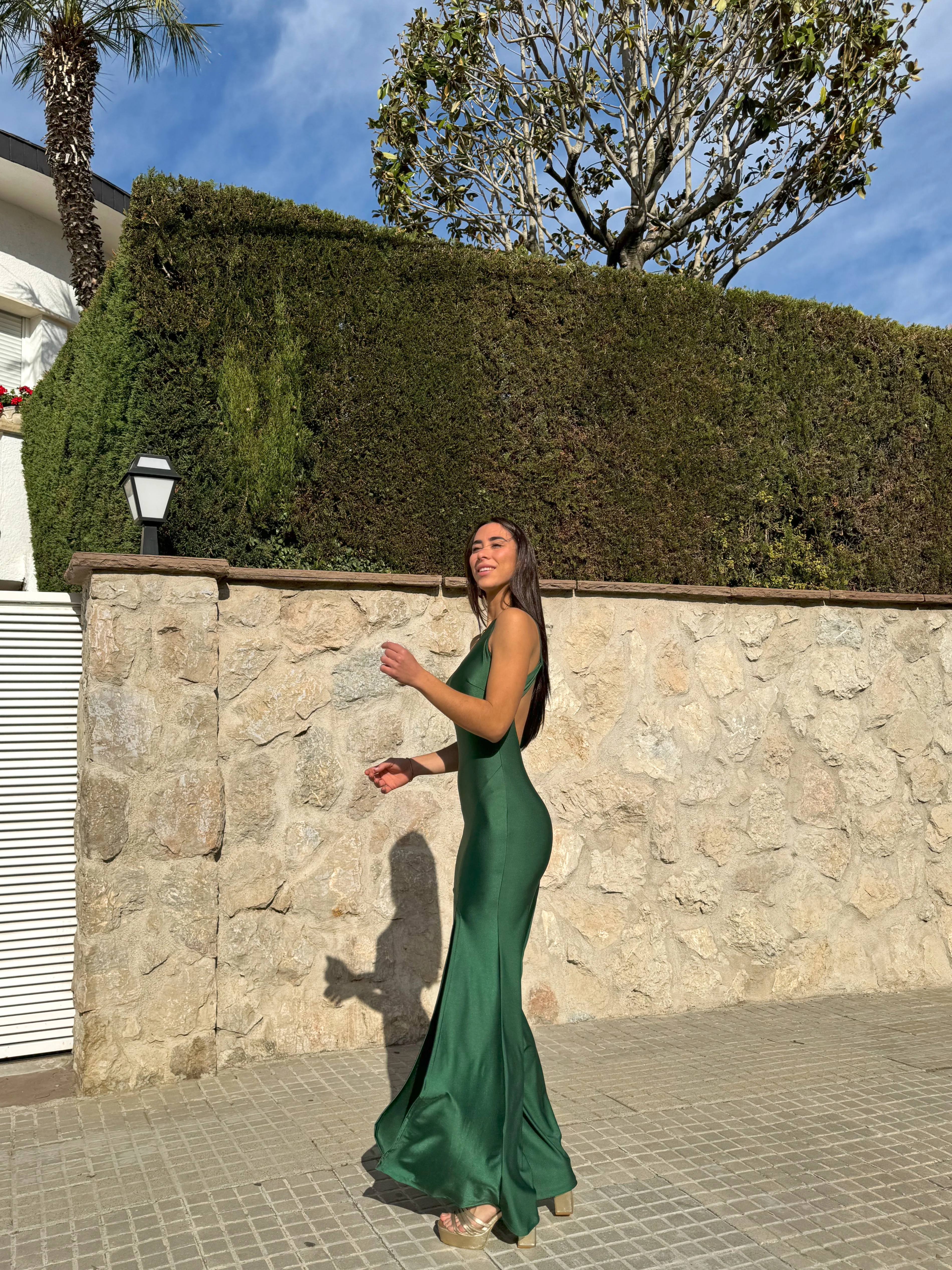 Vestido asim espalda nudo botella - Image 5