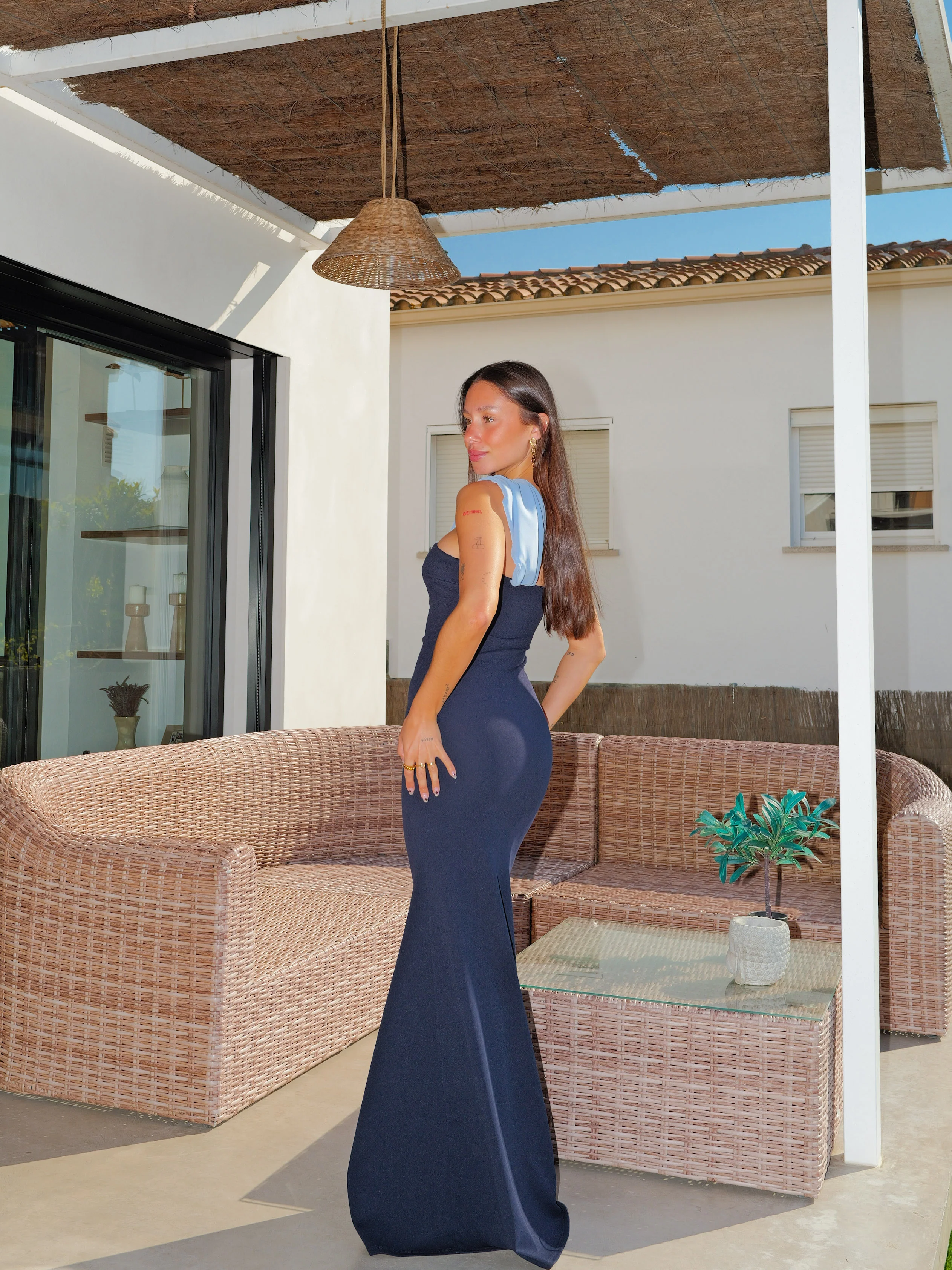 Vestido asim manga multi marino - Image 7