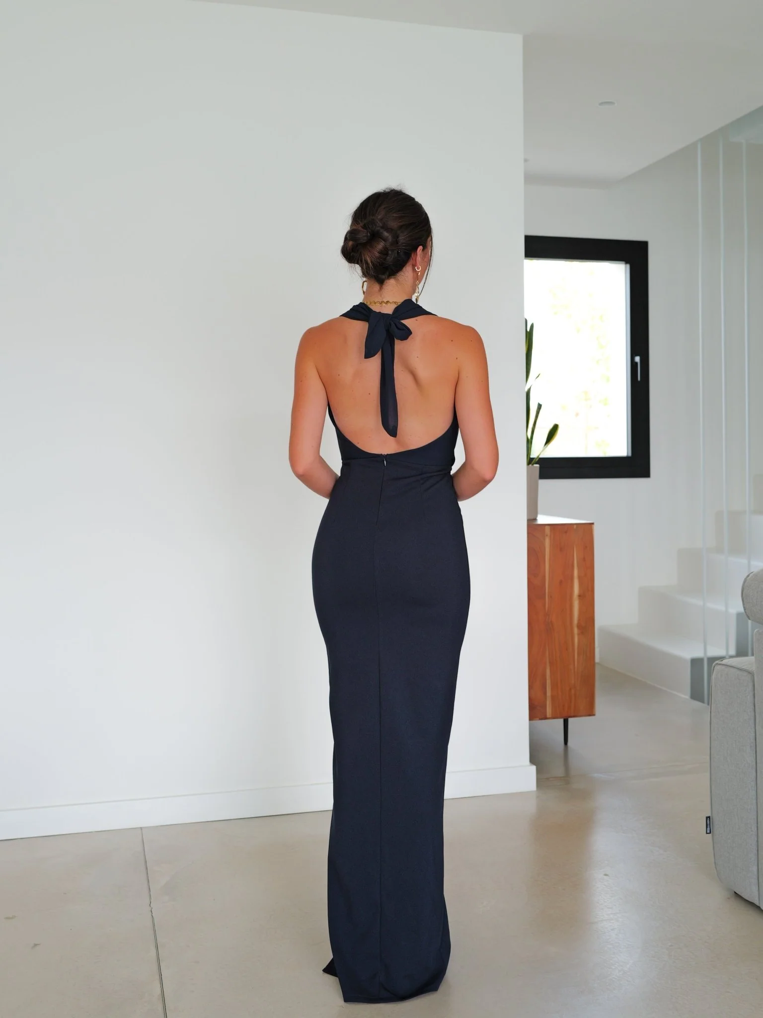Vestido cascada tulle marino - Image 3