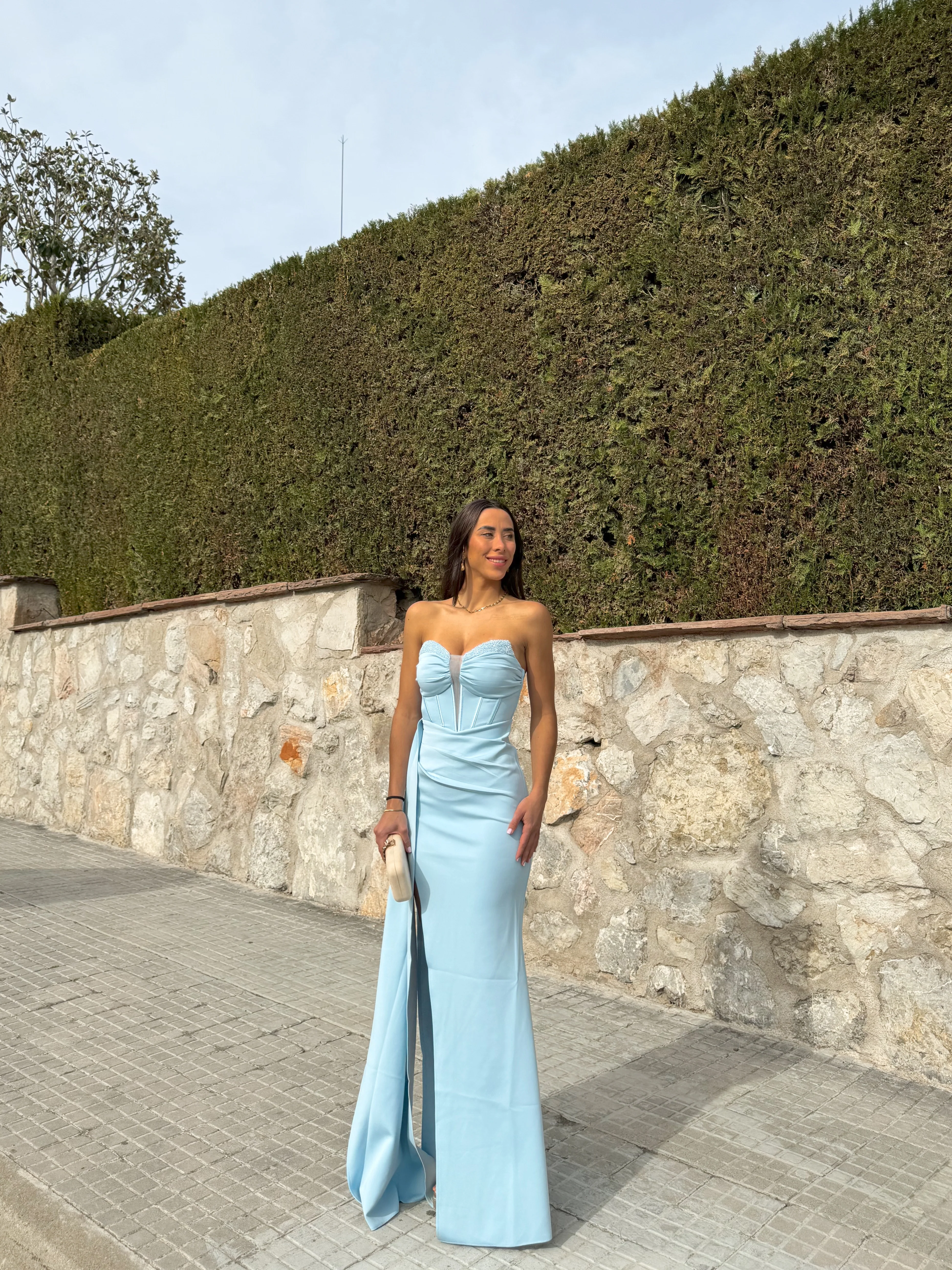 Vestido copas pedrería azul - Image 6