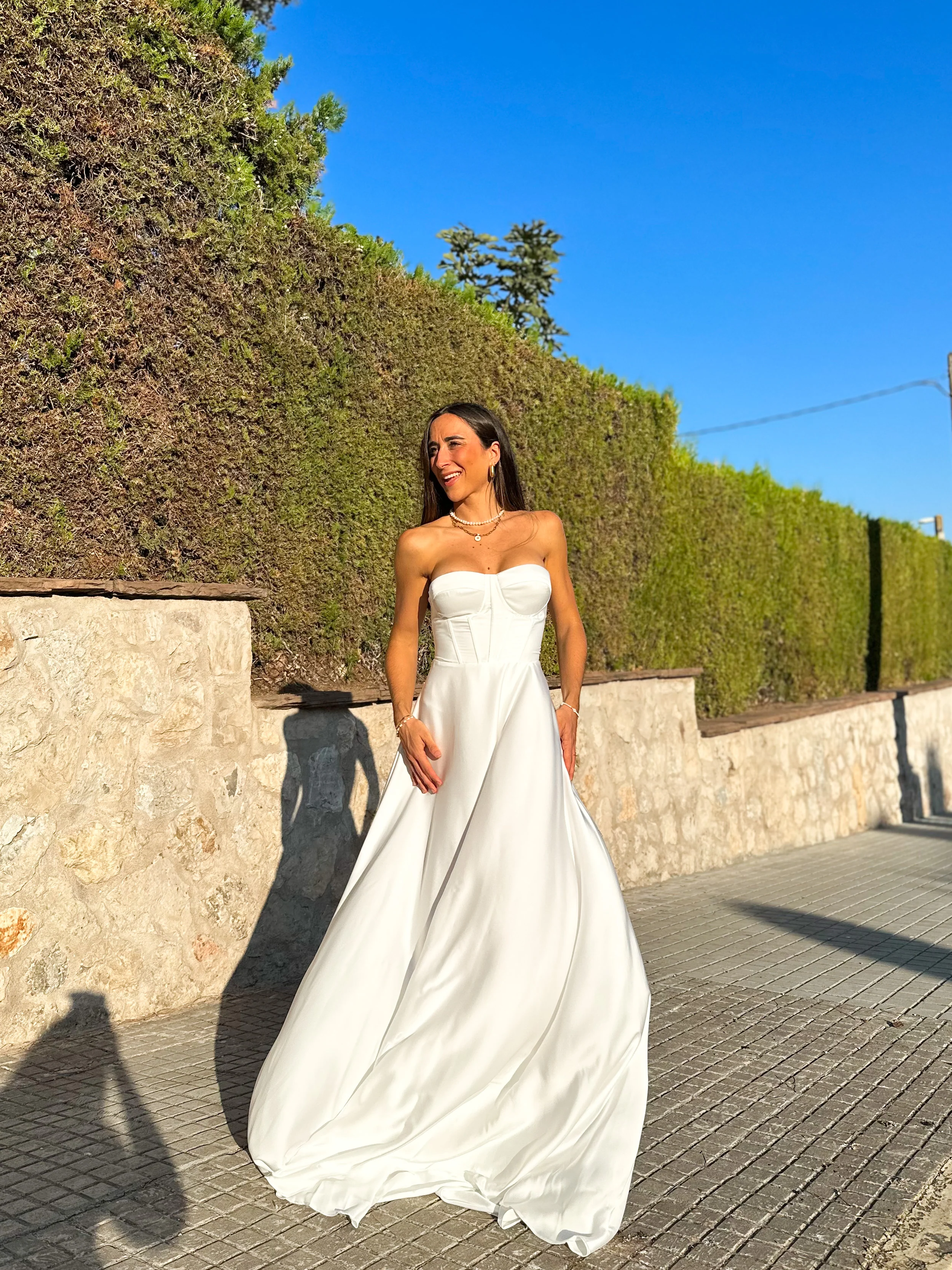 Vestido corse palabra blanco - Image 5