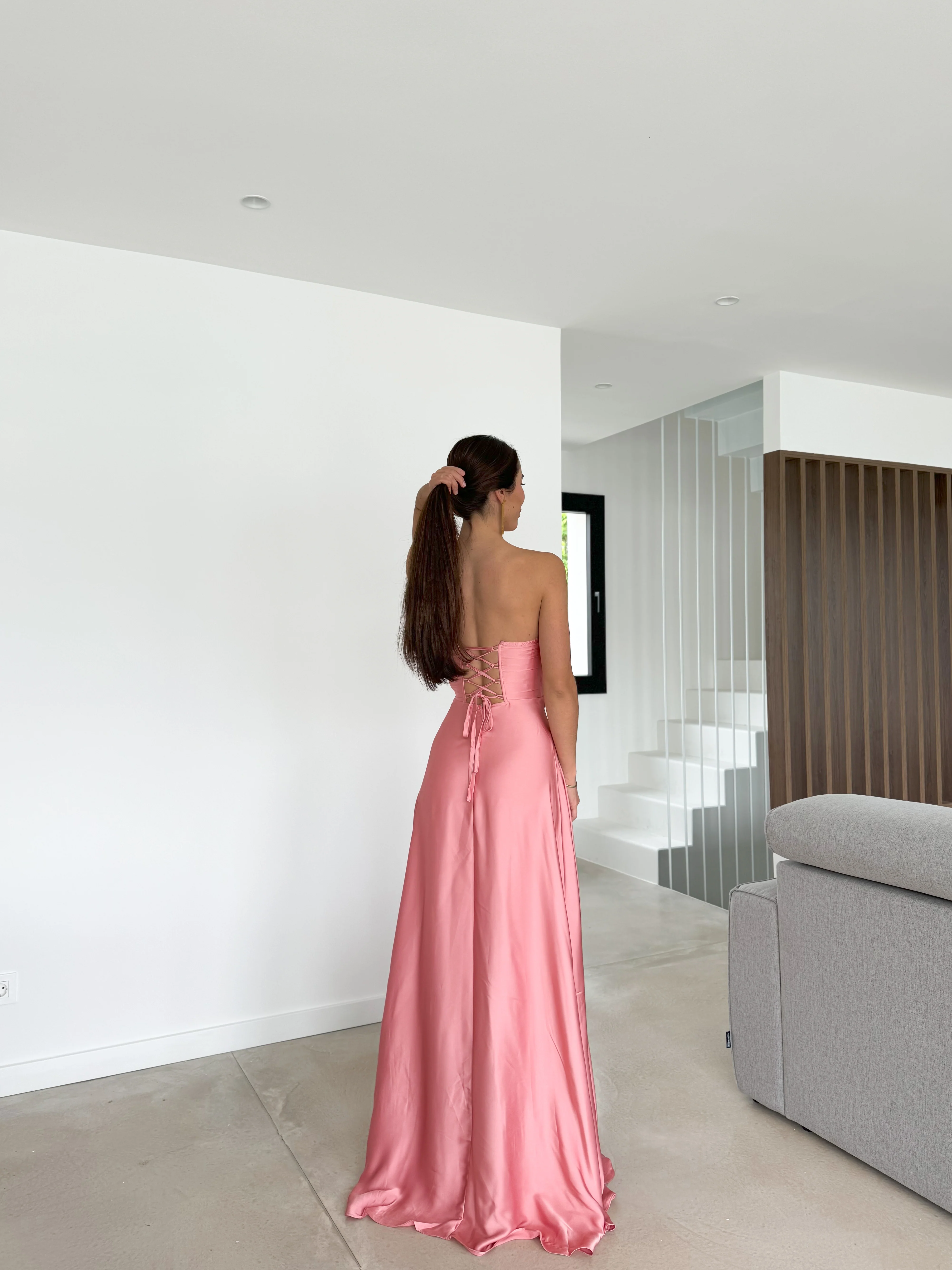 Vestido corse palabra coral - Image 4