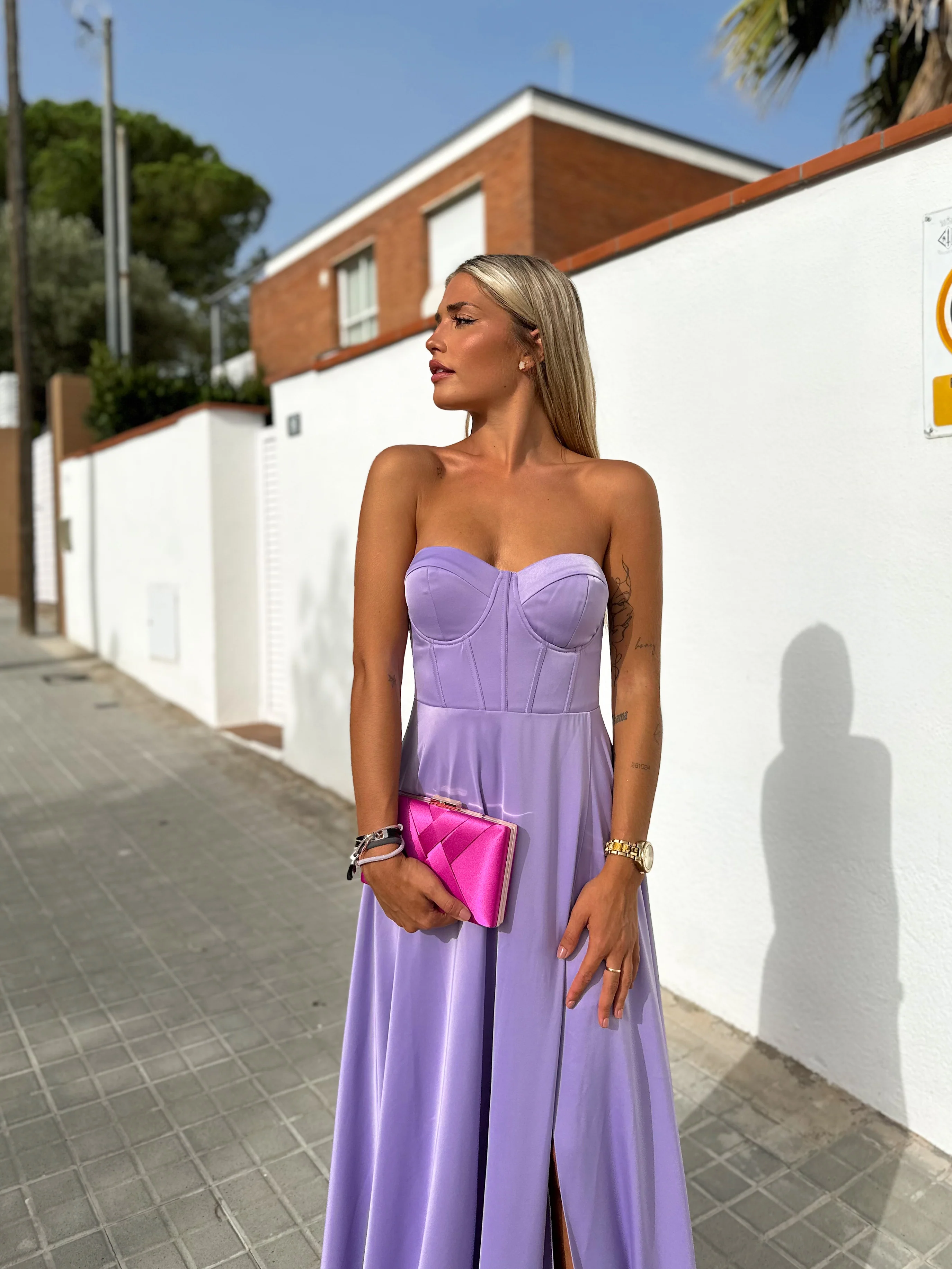 Vestido corse palabra lila - Image 4