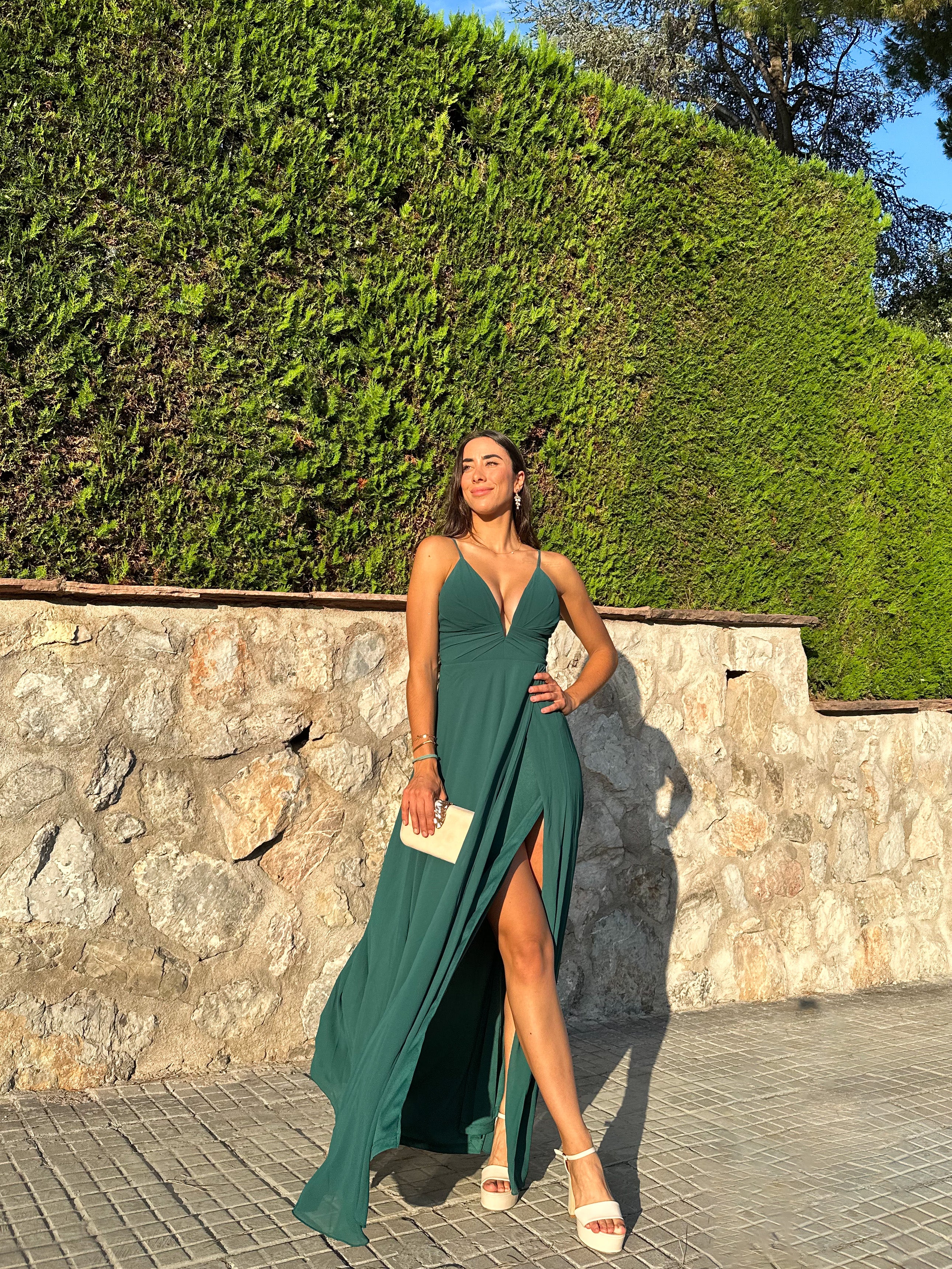 Vestido crepe pico botella - Image 4
