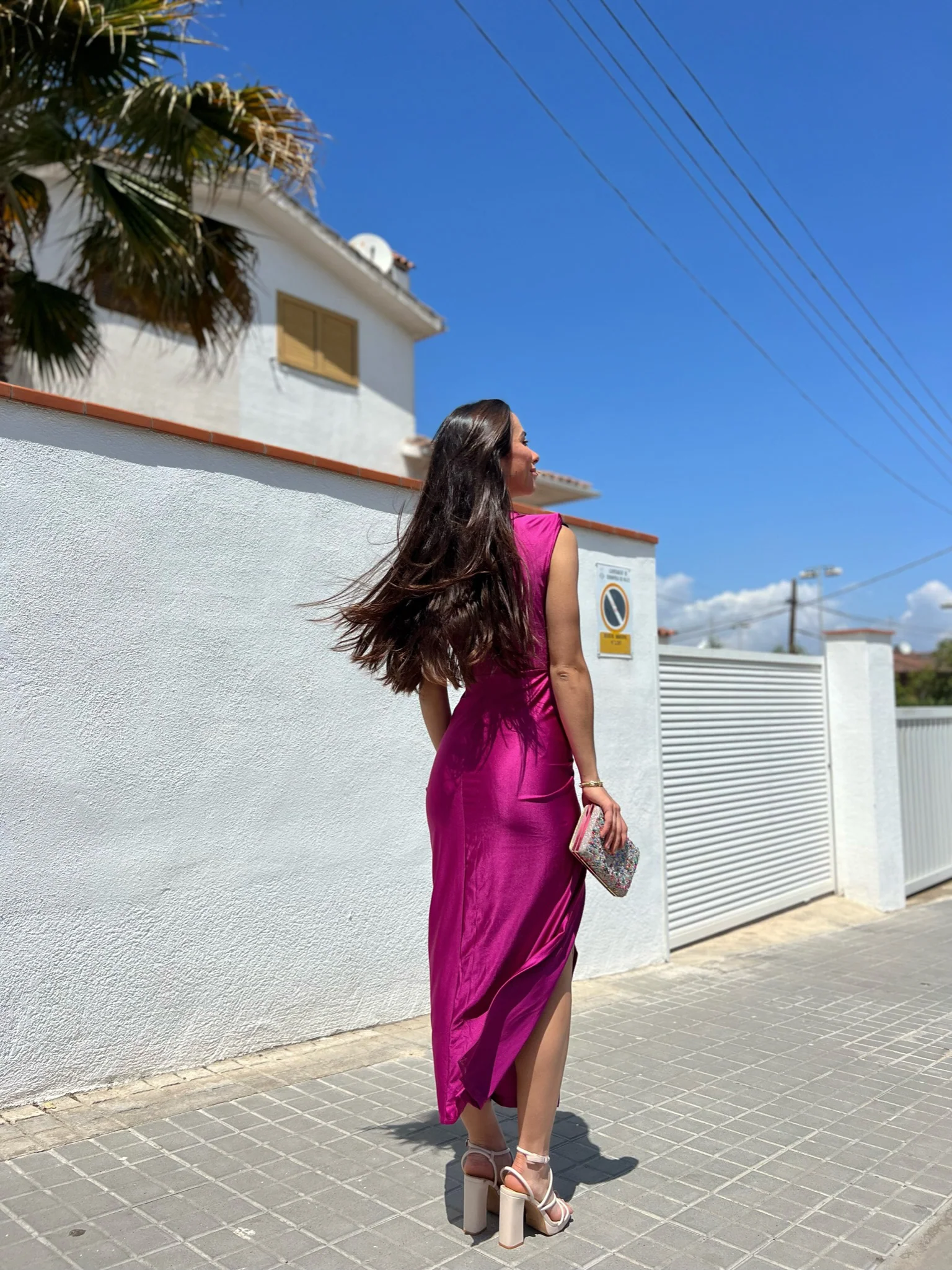 Vestido escote lazo amarena - Image 3