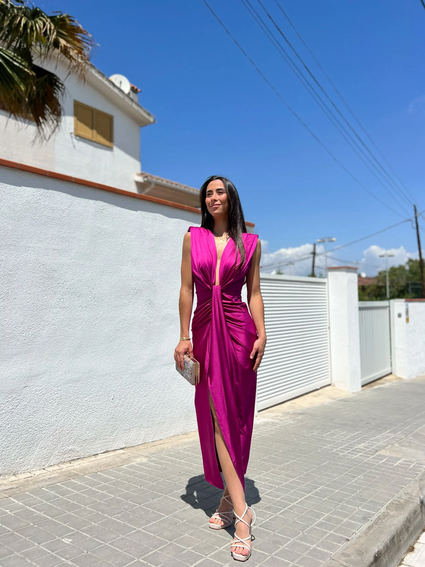 Vestido escote lazo amarena - Image 5
