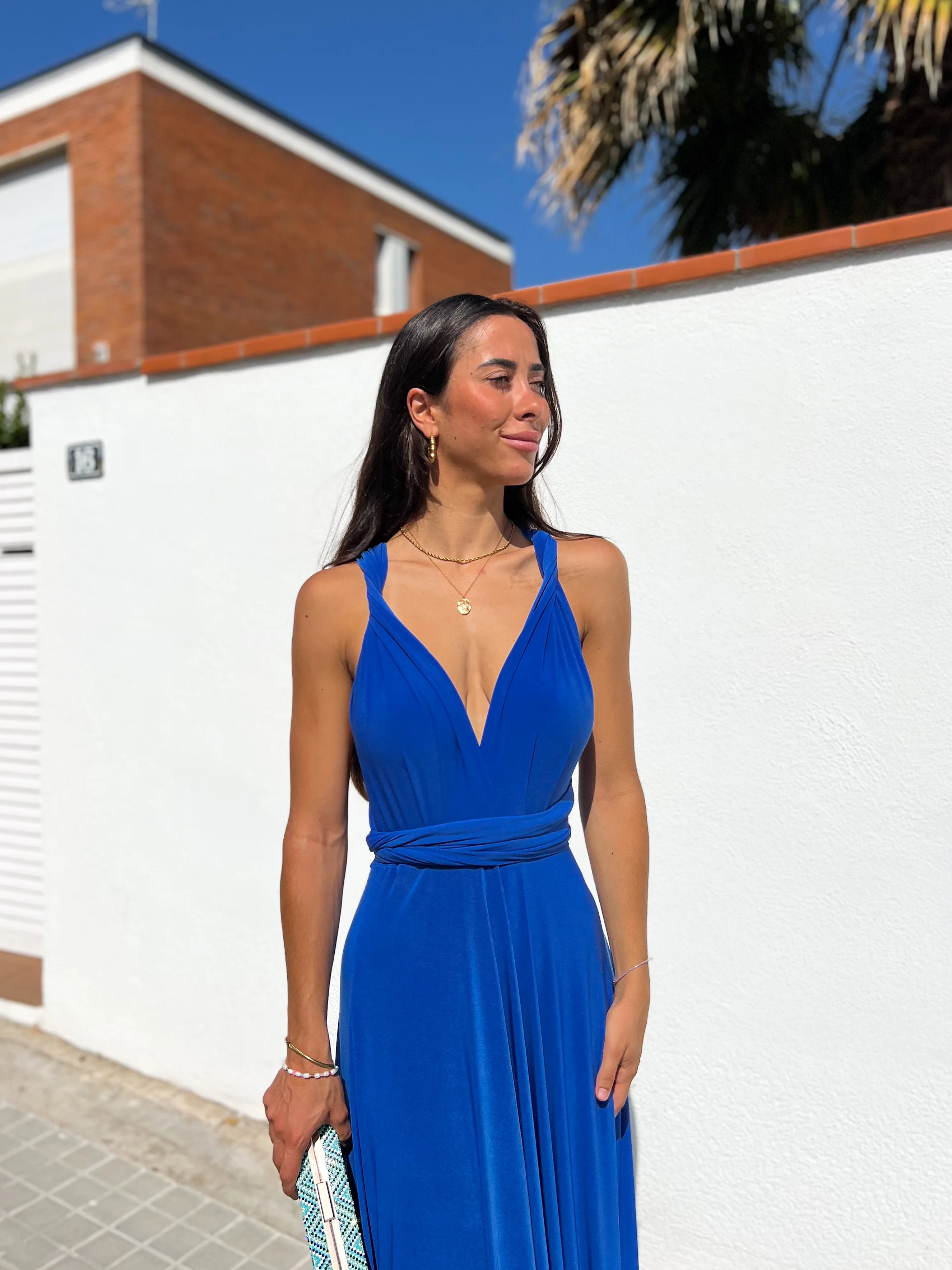 Vestido largo multi azul - Image 8
