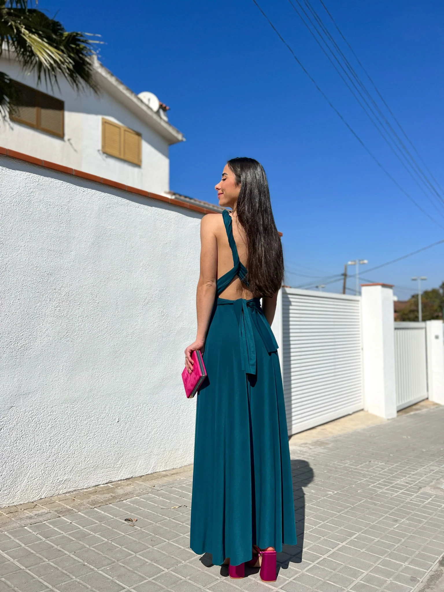 Vestido largo multi petroleo - Image 3
