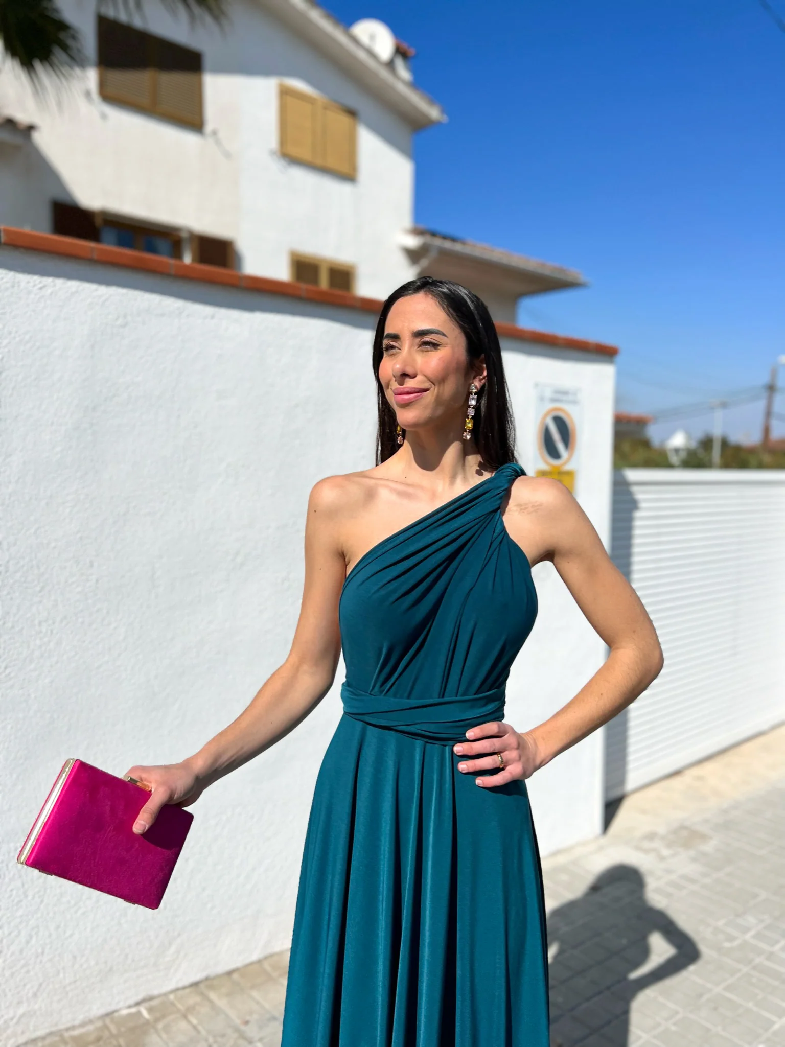 Vestido largo multi petroleo - Image 6