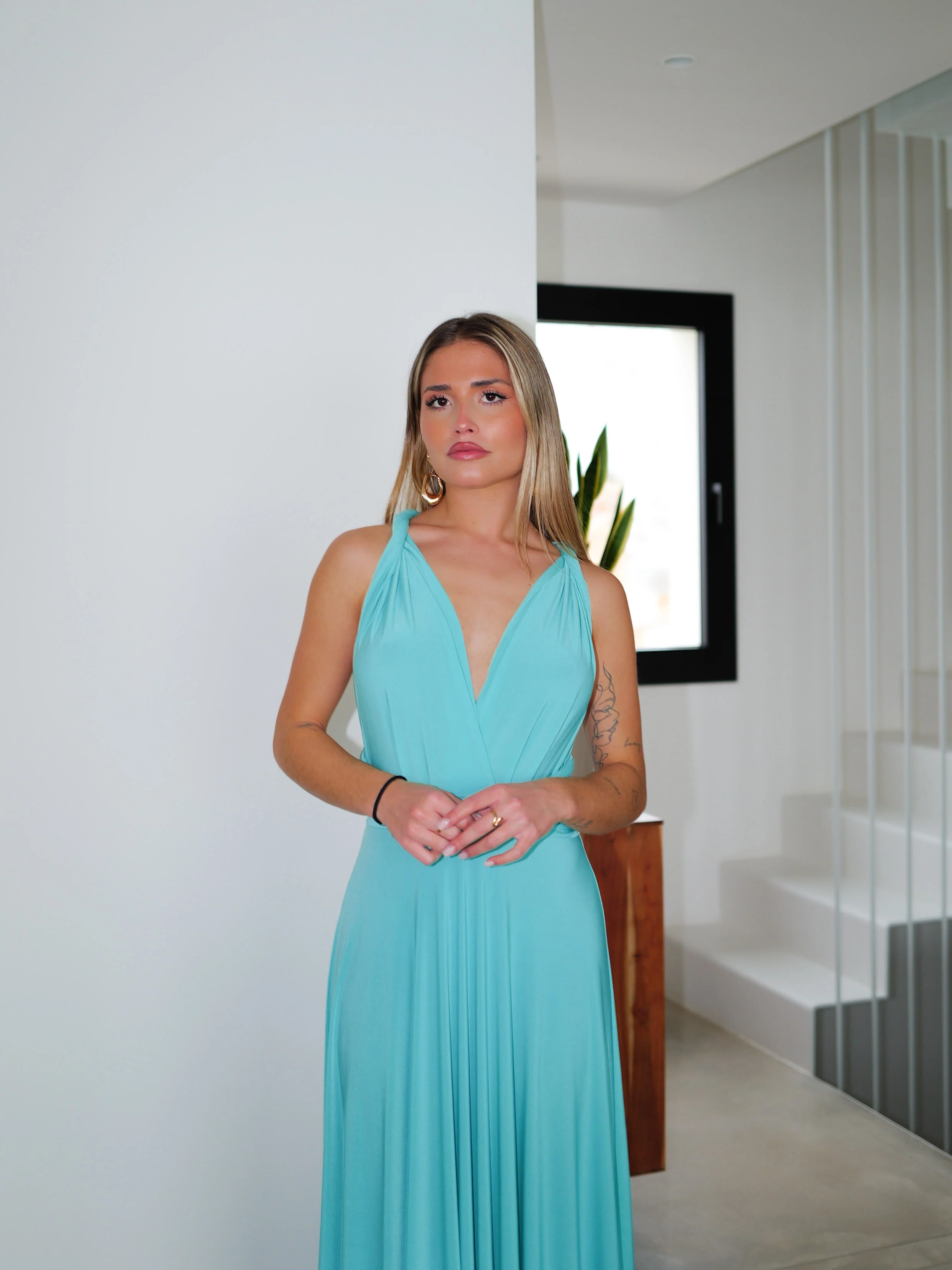 Vestido largo multi turquesa - Image 7