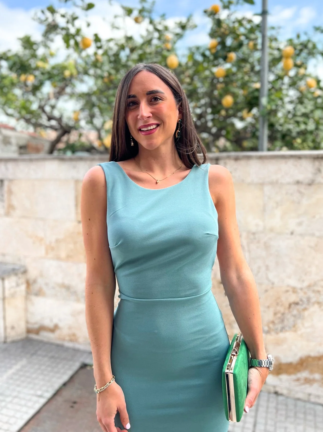 Vestido largo sirena menta - Image 5
