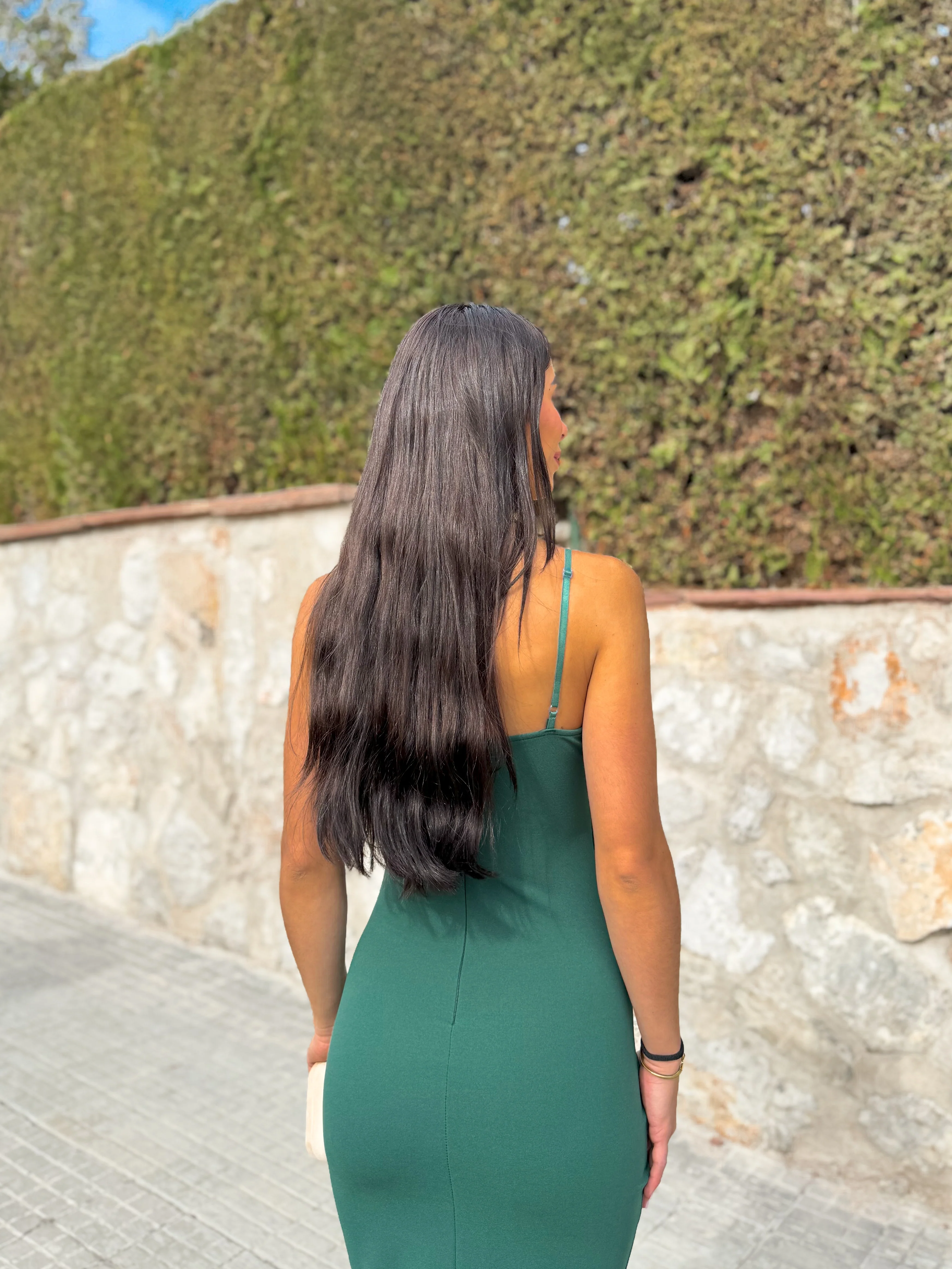 Vestido midi tirantes verde - Image 5
