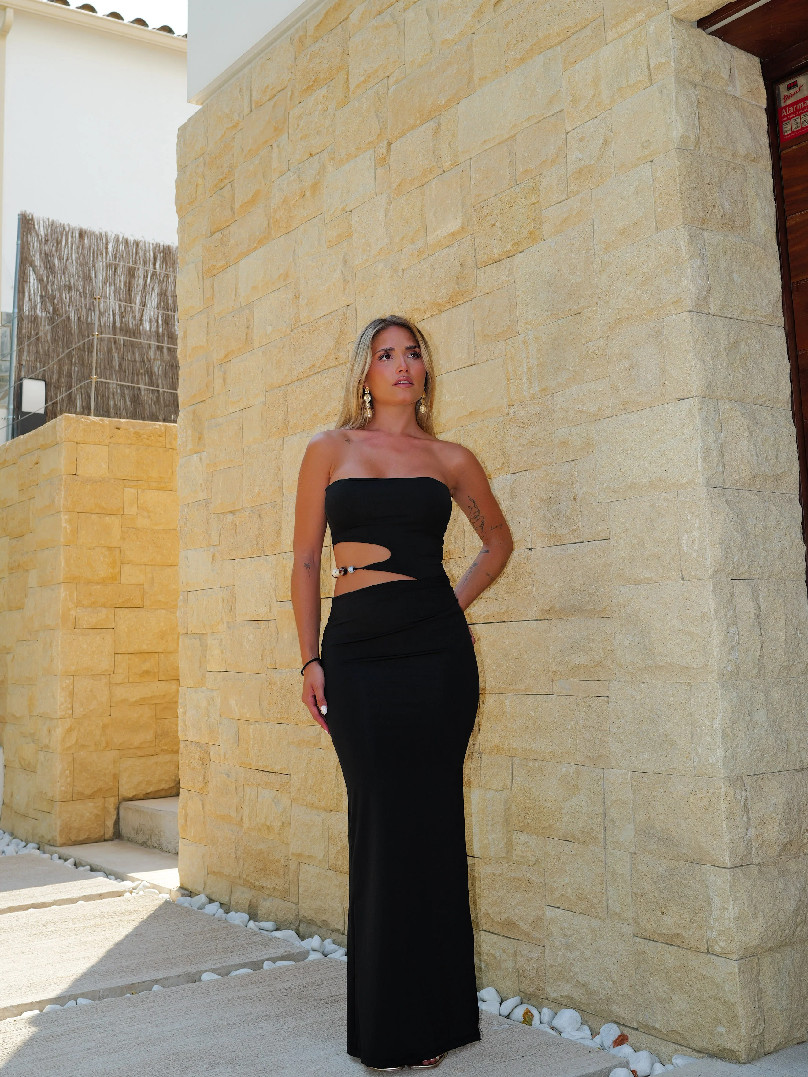 Vestido palabra abalorios negro - Image 2